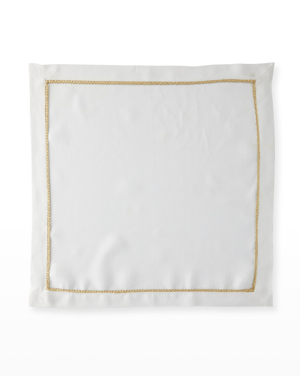 Shop Nomi K Gold Braided Napkin In Gold/white