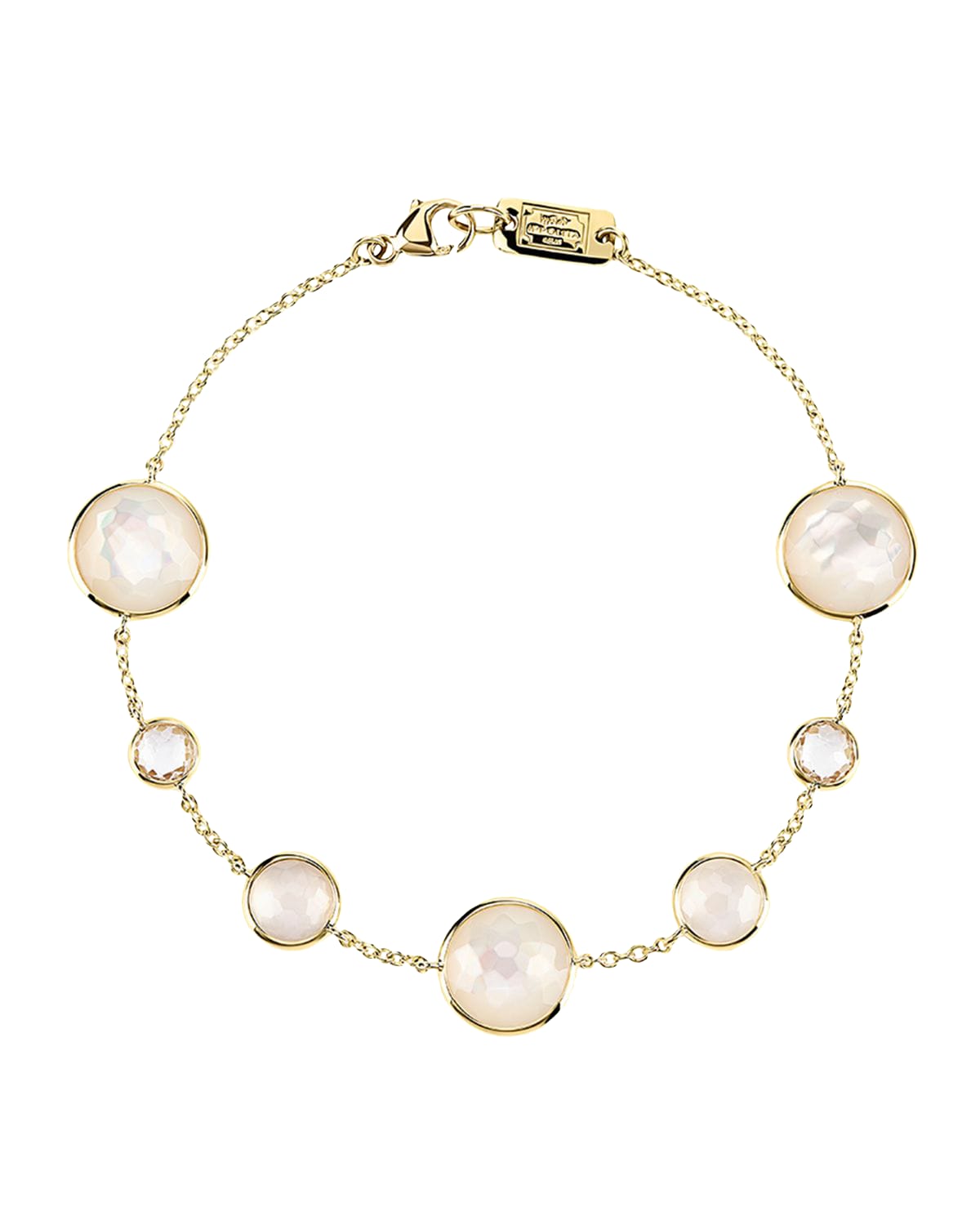 Ippolita 7-stone Link Bracelet In 18k Gold In Mother Of Pearl