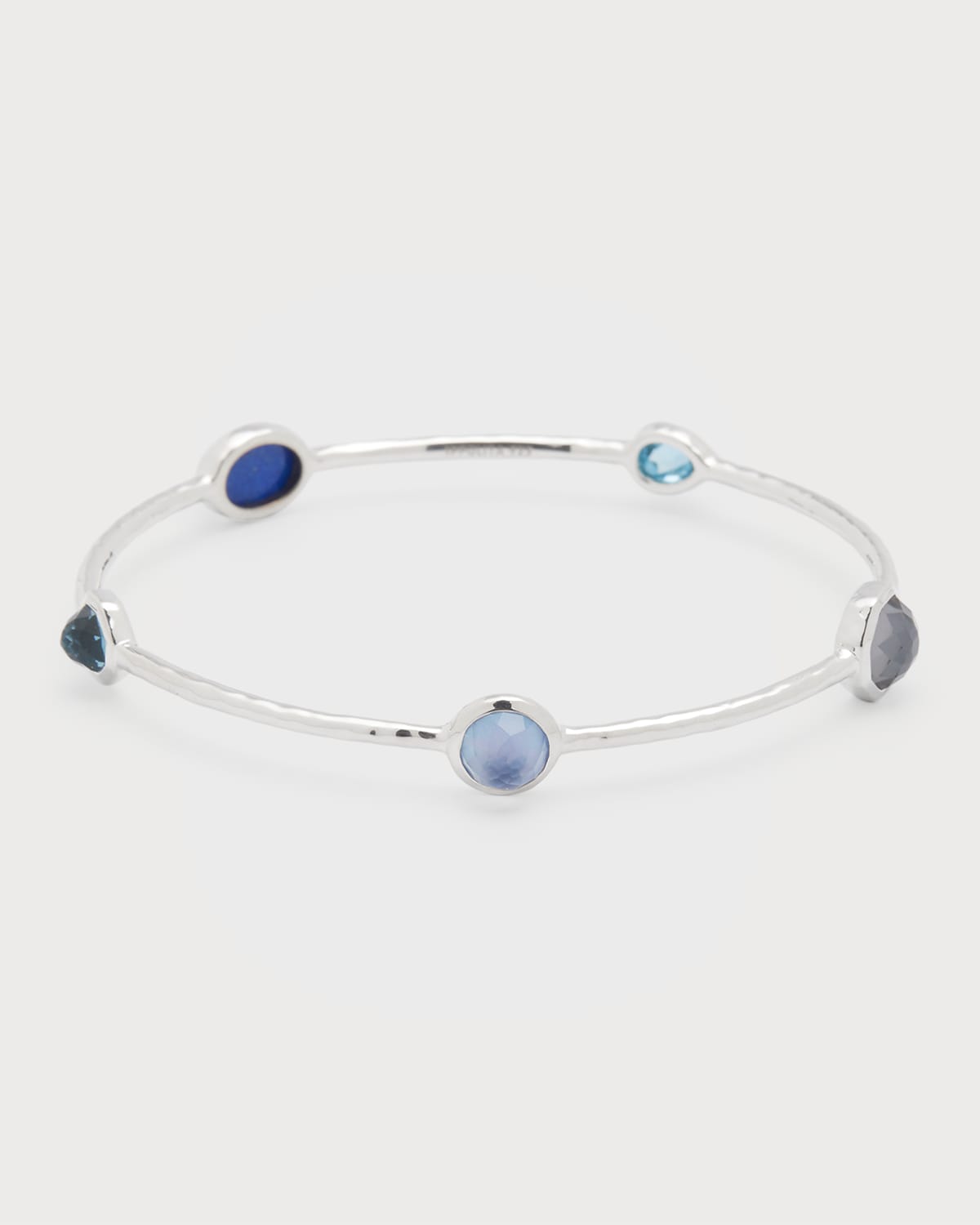 Ippolita Sterling Silver Rock Candy Eclipse Five-stone Bangle Bracelet In Eclipse