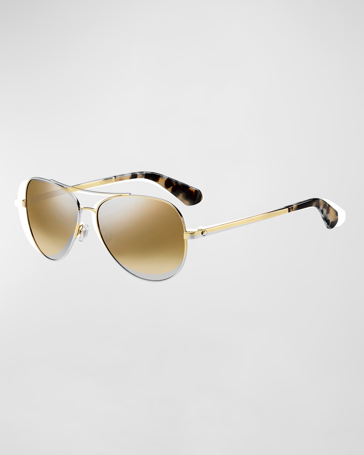 Shop Kate Spade Avaline Mirrored Aviator Sunglasses In Gold Mirror