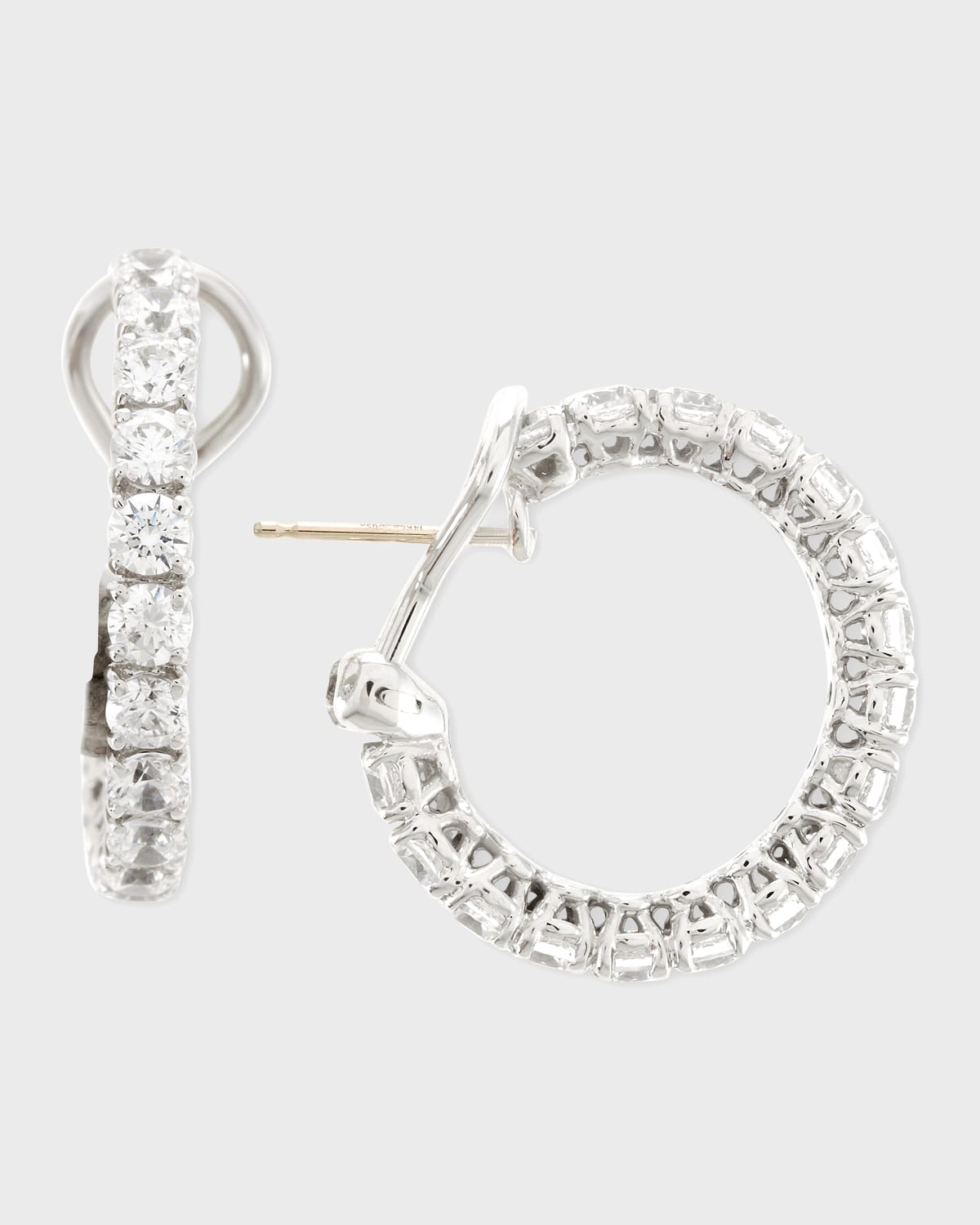 Fantasia By Deserio Sterling Silver Small Clip Hoop Earrings