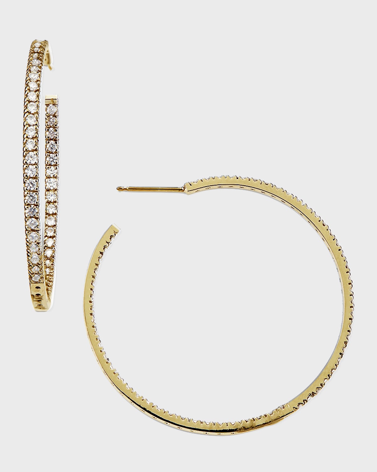 Fantasia By Deserio 3.4 Tcw Cubic Zirconia Hoop Earrings In Gold