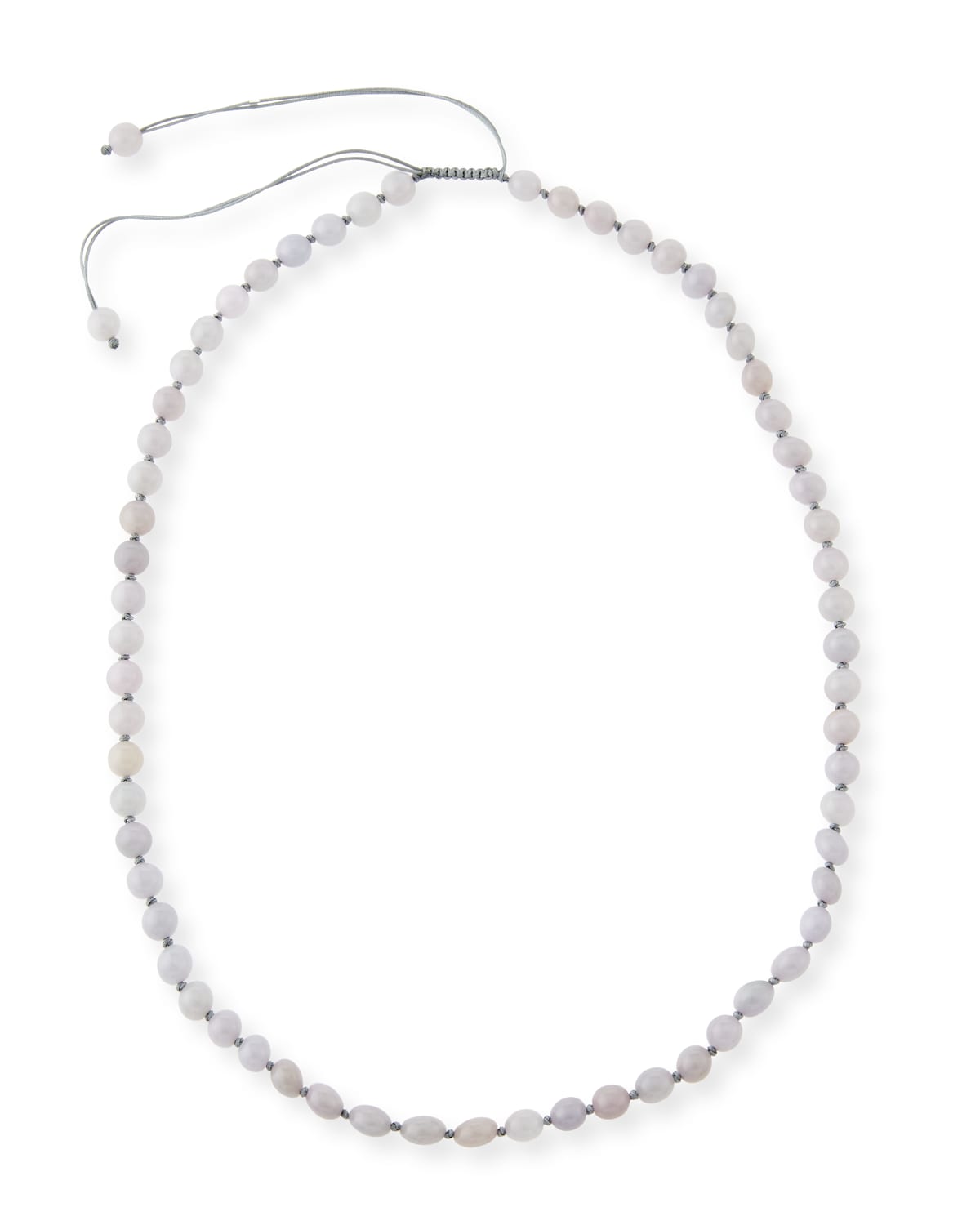 David C.A. Lin Beaded Lavender Cord Toggle Necklace