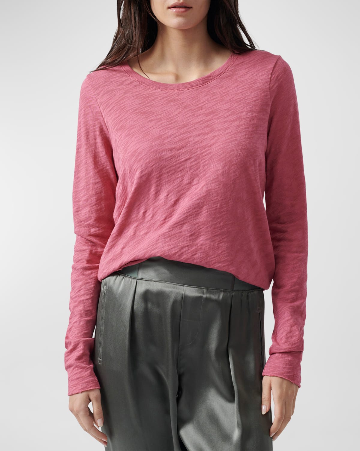 Atm Anthony Thomas Melillo Destroyed Wash Tee In Rose Wine
