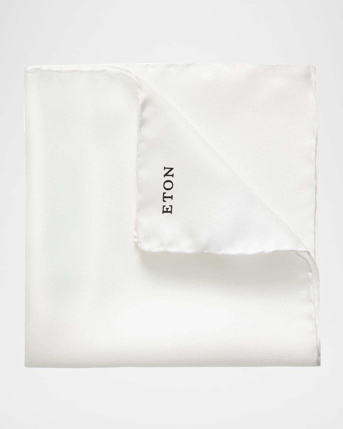 Eton White Silk Pocket Square