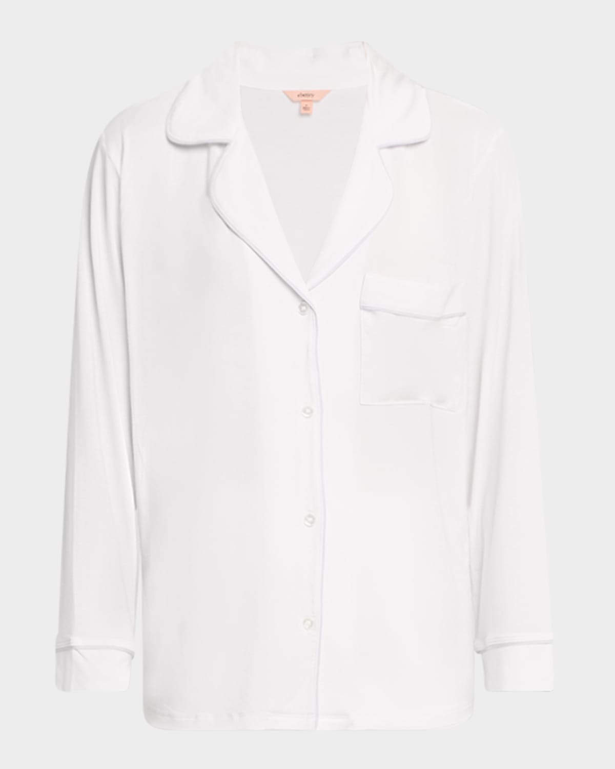 Shop Eberjey Gisele Long Pajama Set In Whiteice Blue