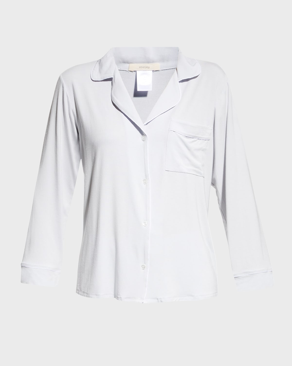 Eberjey Gisele Cropped Two-piece Jersey Pajama Set In Light Blue