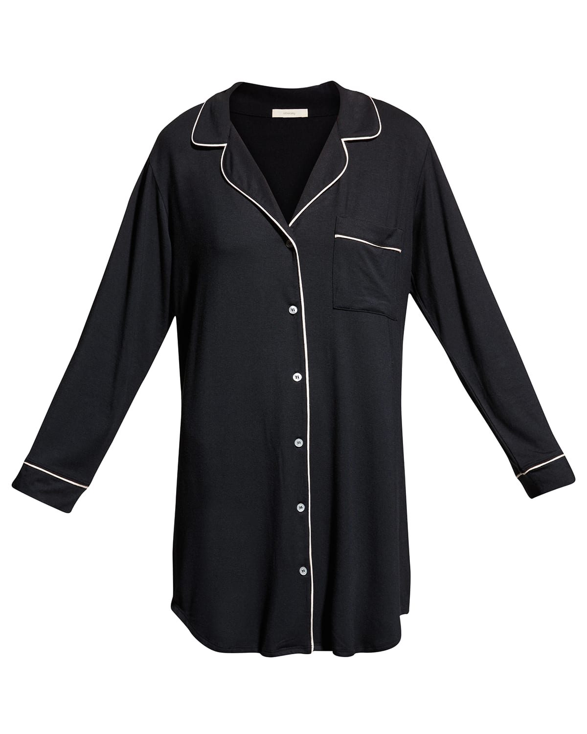 Shop Eberjey Gisele Sleepshirt In Black