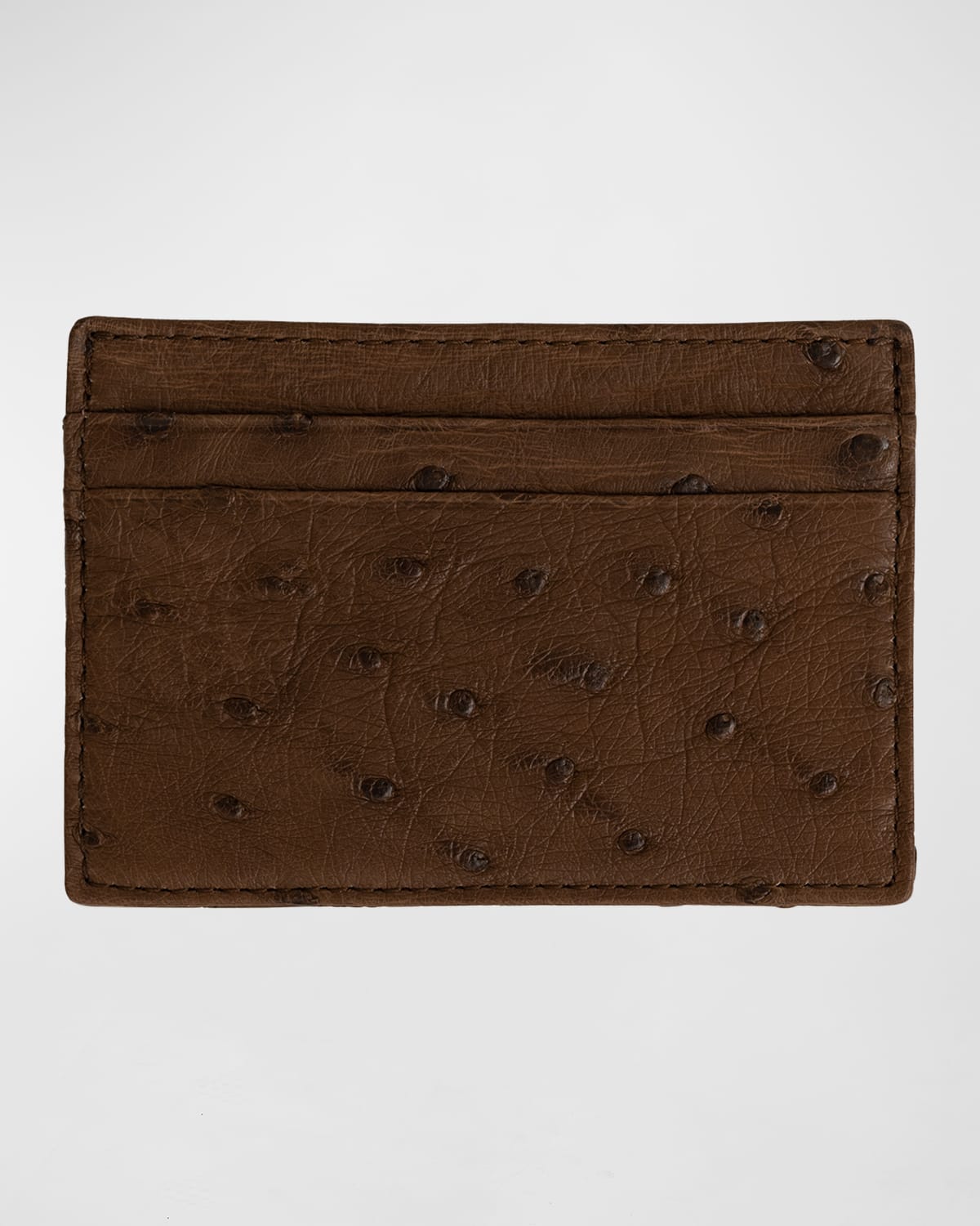 Men's Flat Ostrich Card Case