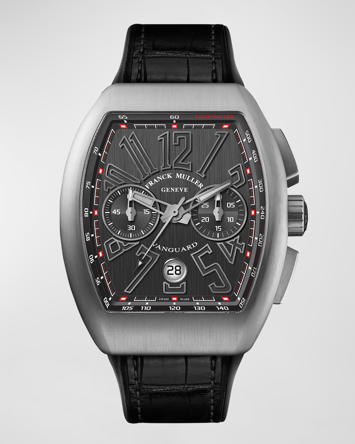 Franck Muller Men's 45mm Vanguard Chronograph Watch With Black Alligator Strap