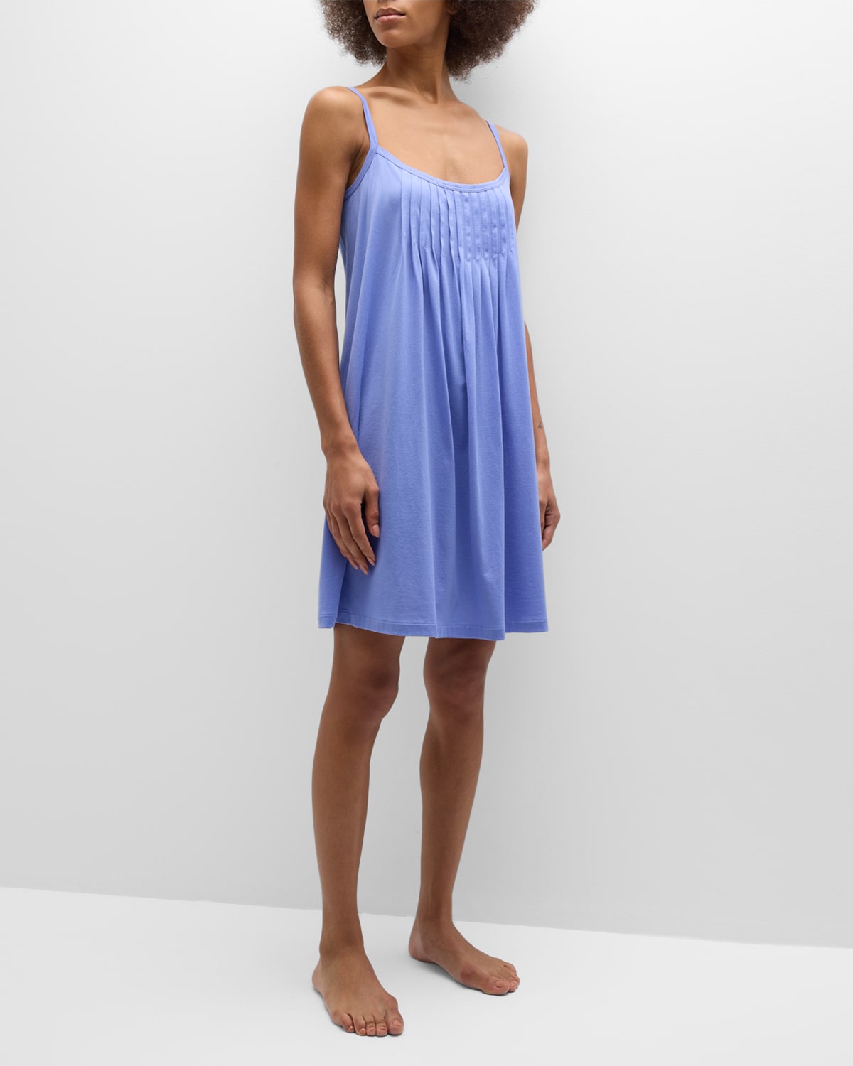 Hanro Juliet Pleated Chemise In Gemstone