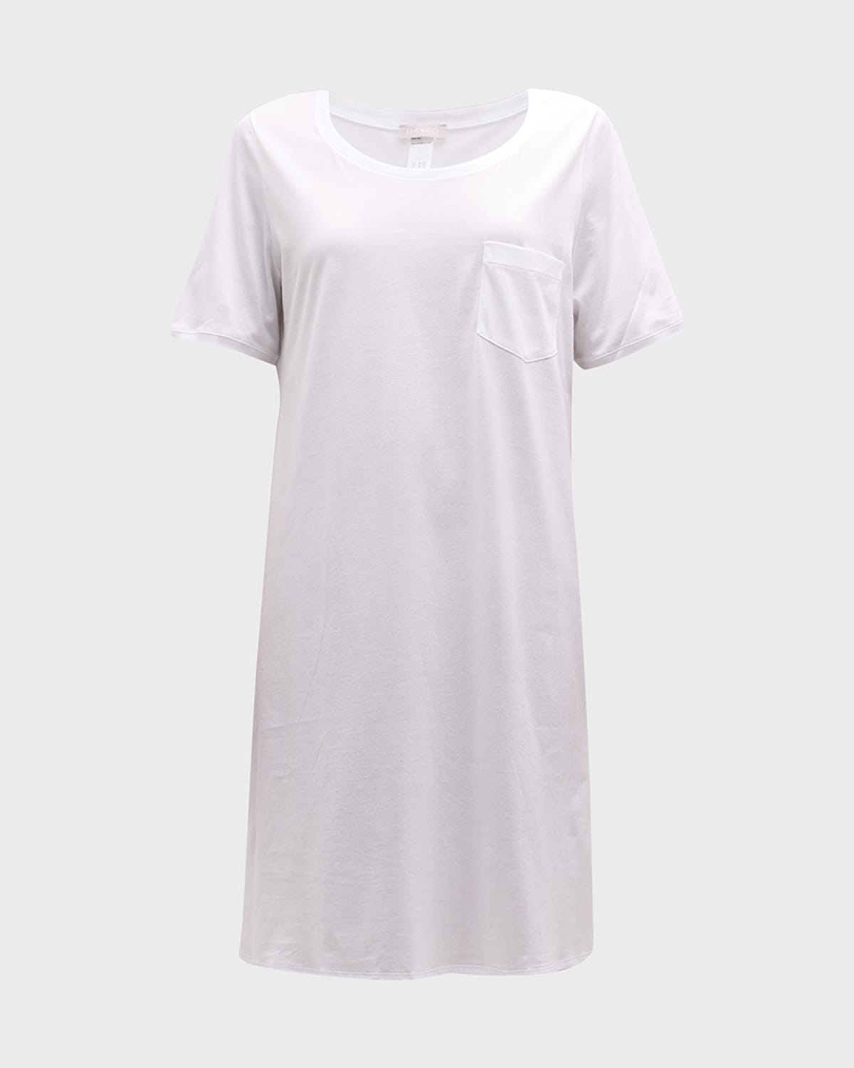 Hanro Cotton Deluxe Short-sleeve Big Sleepshirt In White