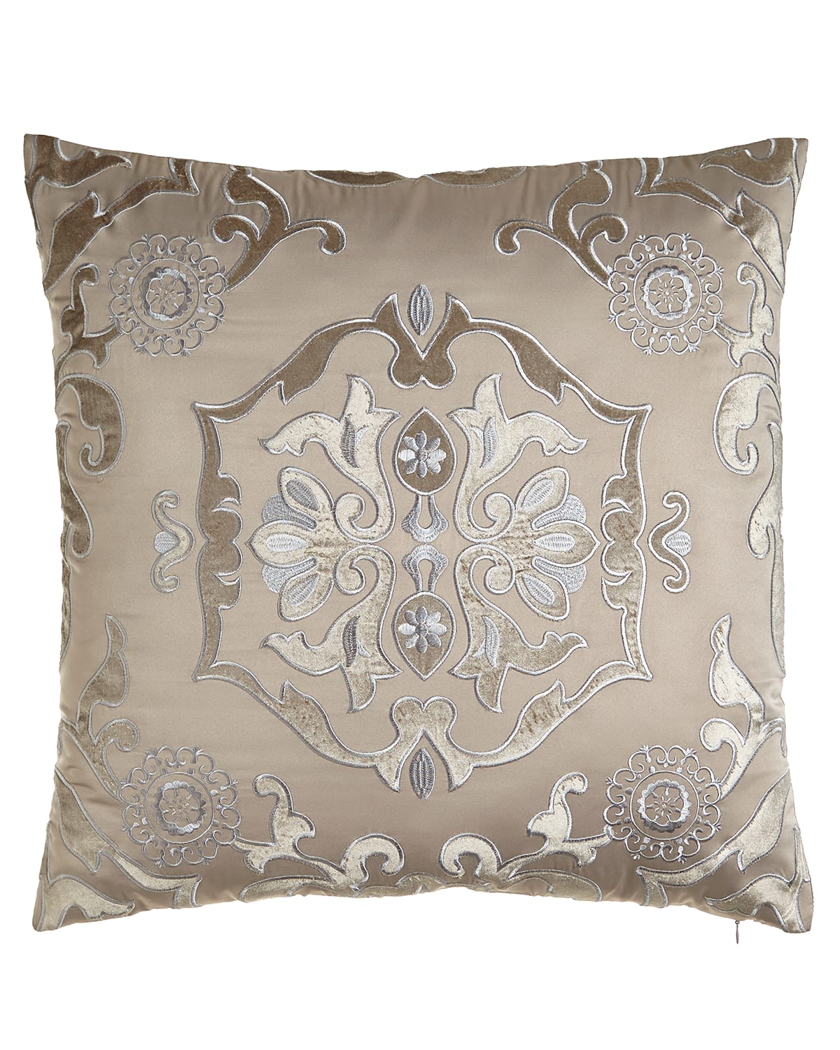 LILI ALESSANDRA 24"SQ. FLORAL "MOROCCO" PILLOW