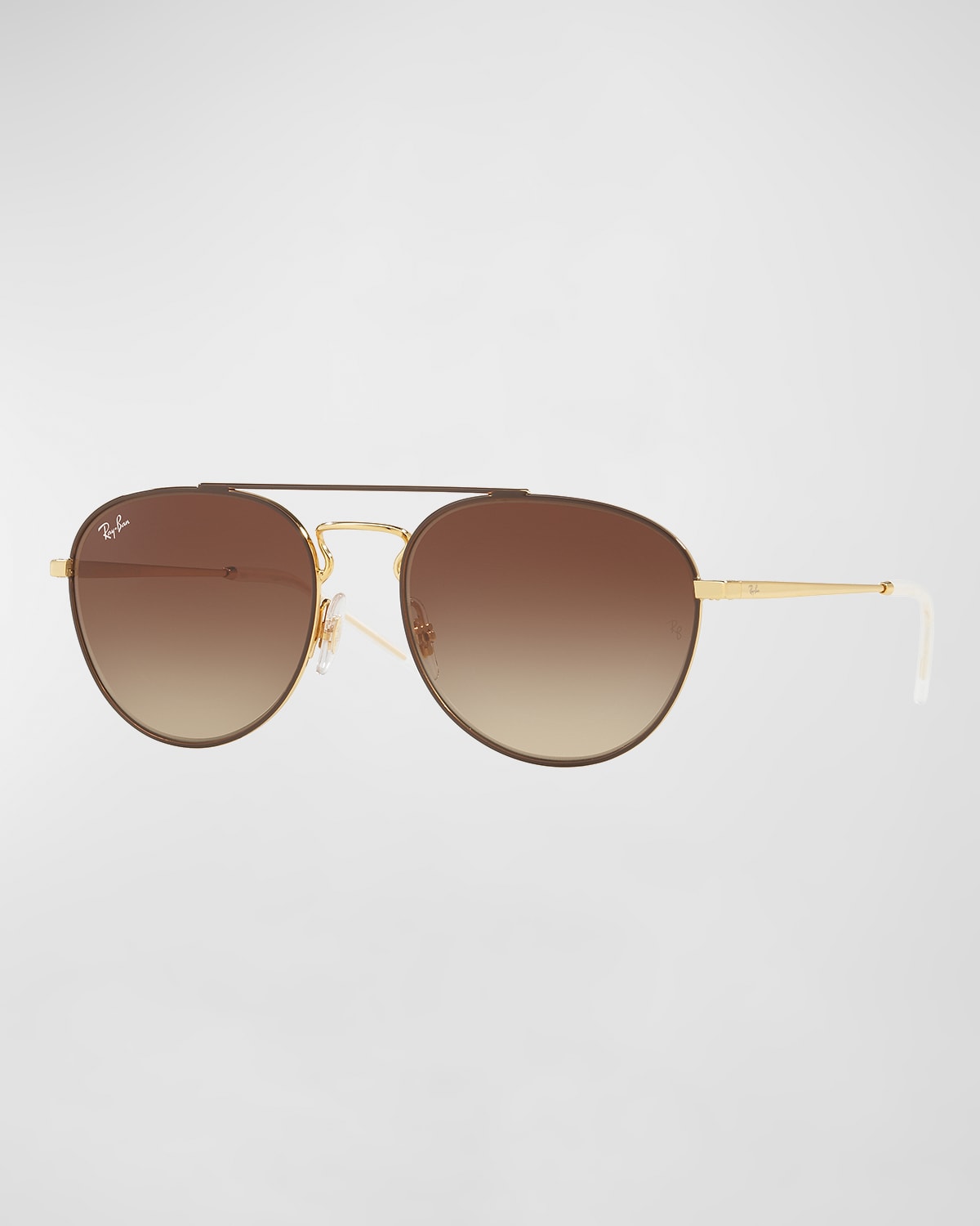 Shop Ray Ban Gradient Square Sunglasses, 55mm In Gold/brown