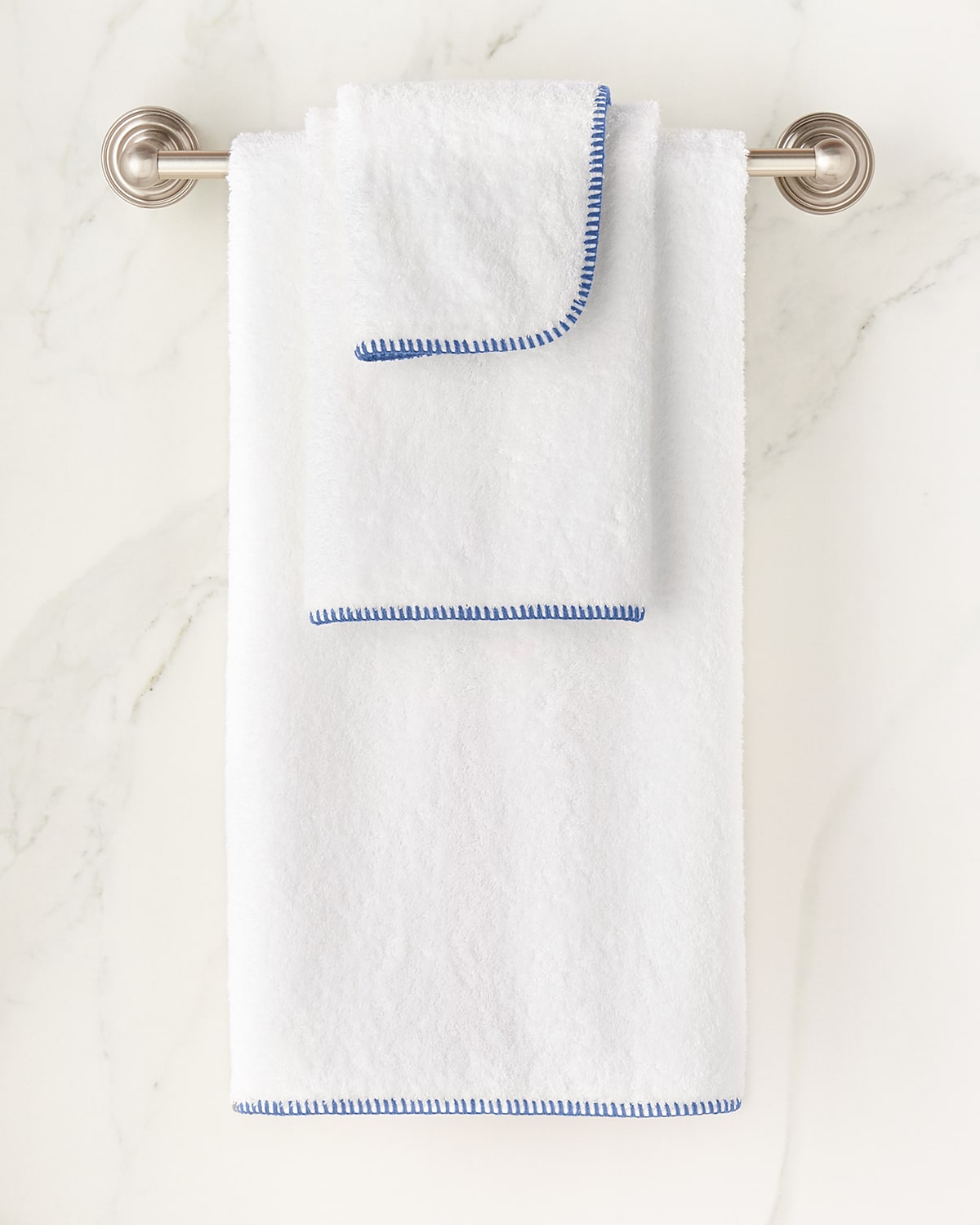 Matouk Whipstitch Bath Towel In Periwinkle