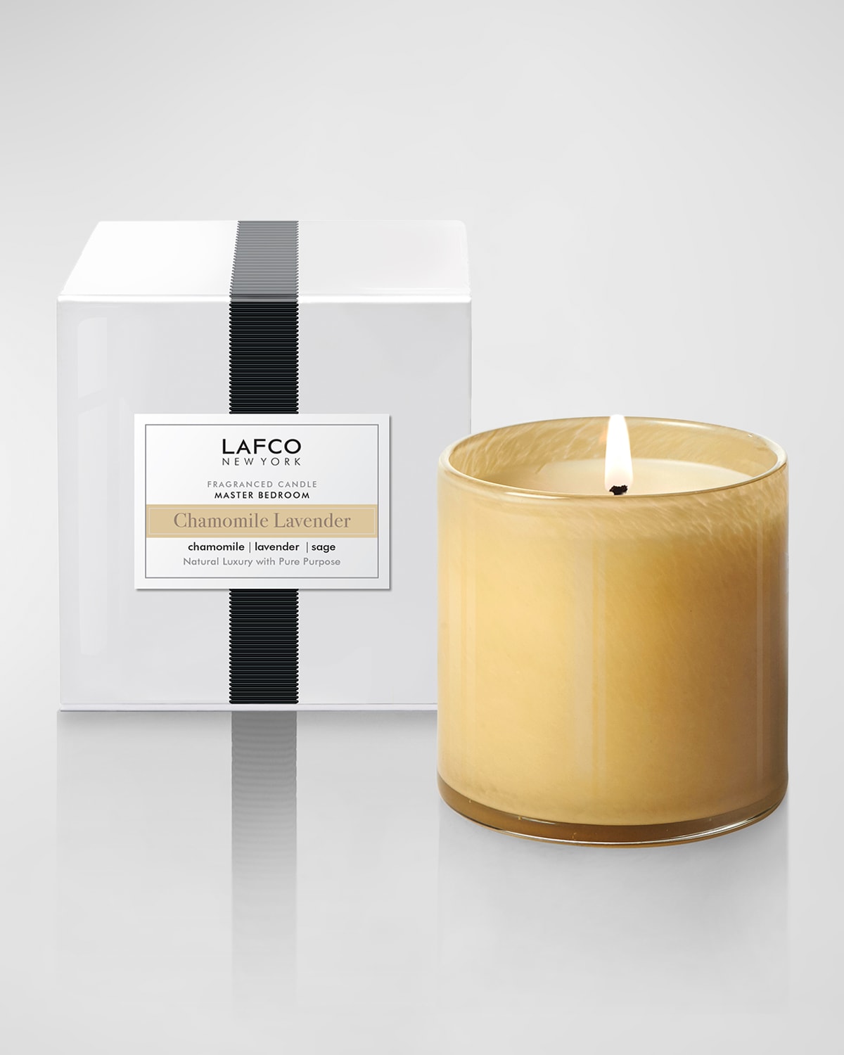 Shop Lafco New York Chamomile Lavender Signature 15.5oz Candle In Beige