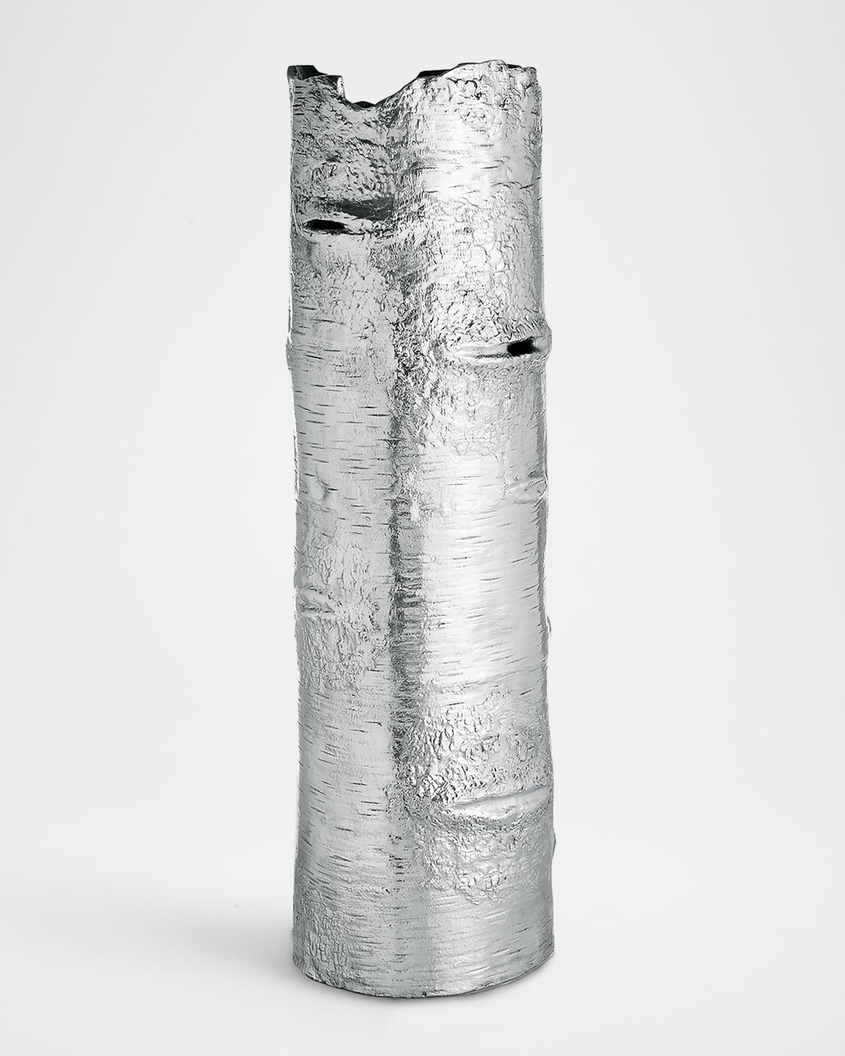 Michael Aram Bark Extra-large Vase, 28" In Silver