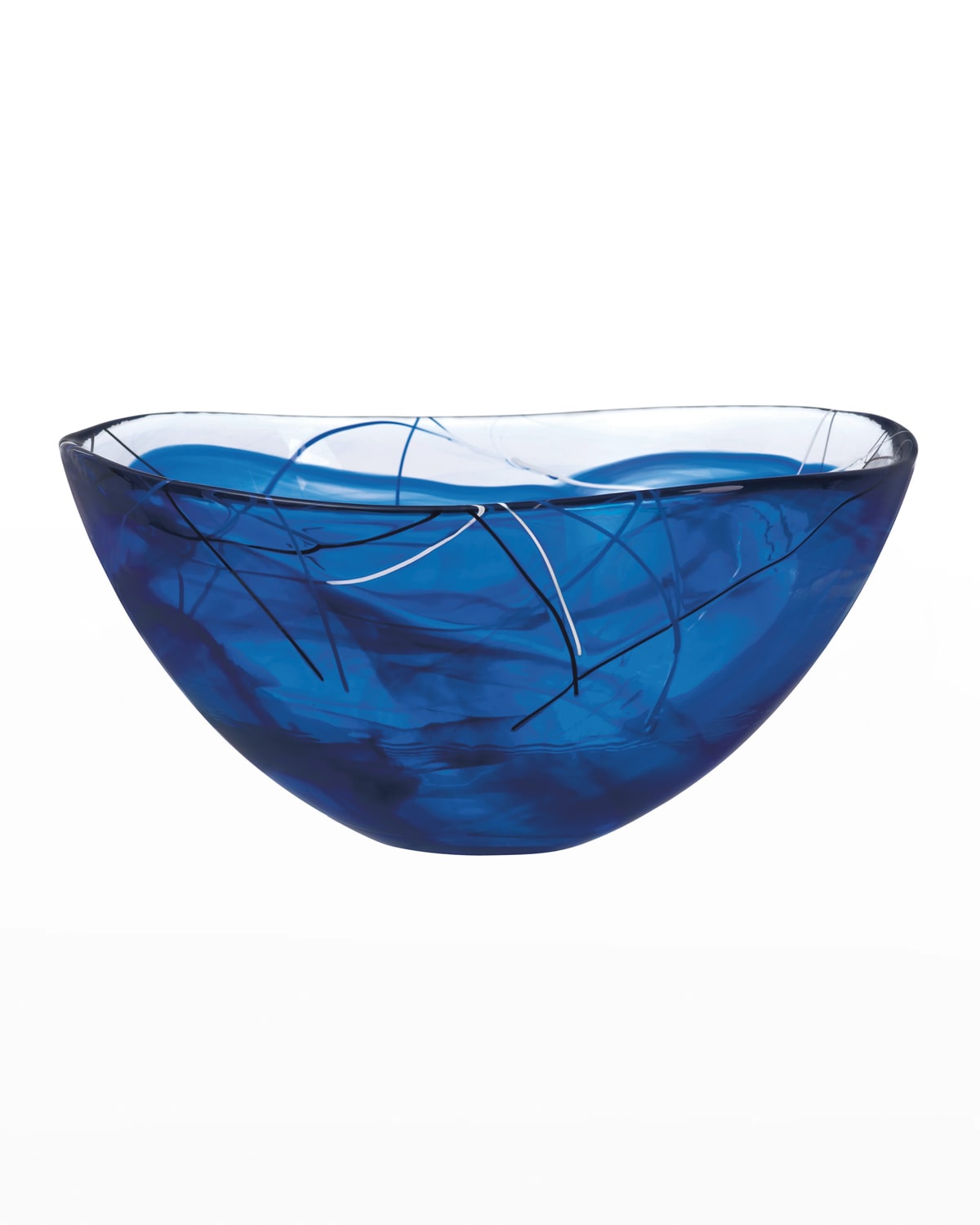 Kosta Boda Contrast Large Bowl, Blue