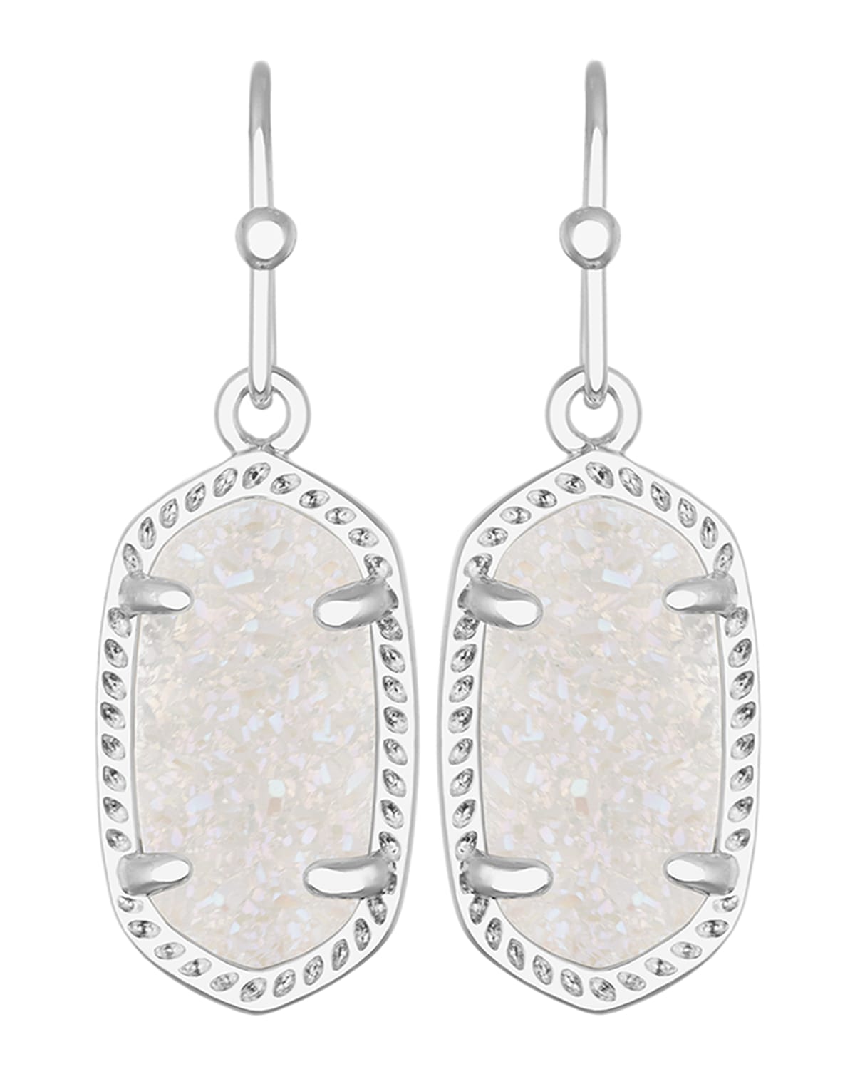 KENDRA SCOTT LEE EARRINGS IN 14K WHITE PLATED BRASS,PROD205350056