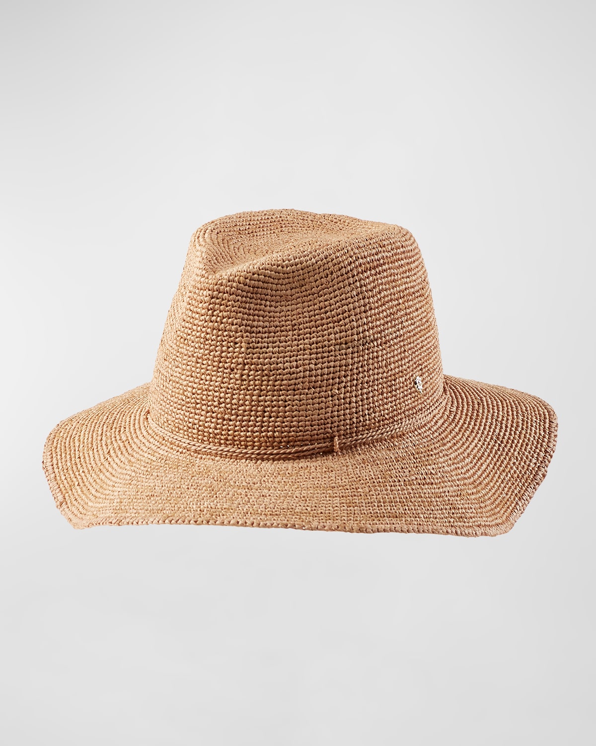 Helen Kaminski Desmonda Raffia Mid Brim Fedora In Nougat
