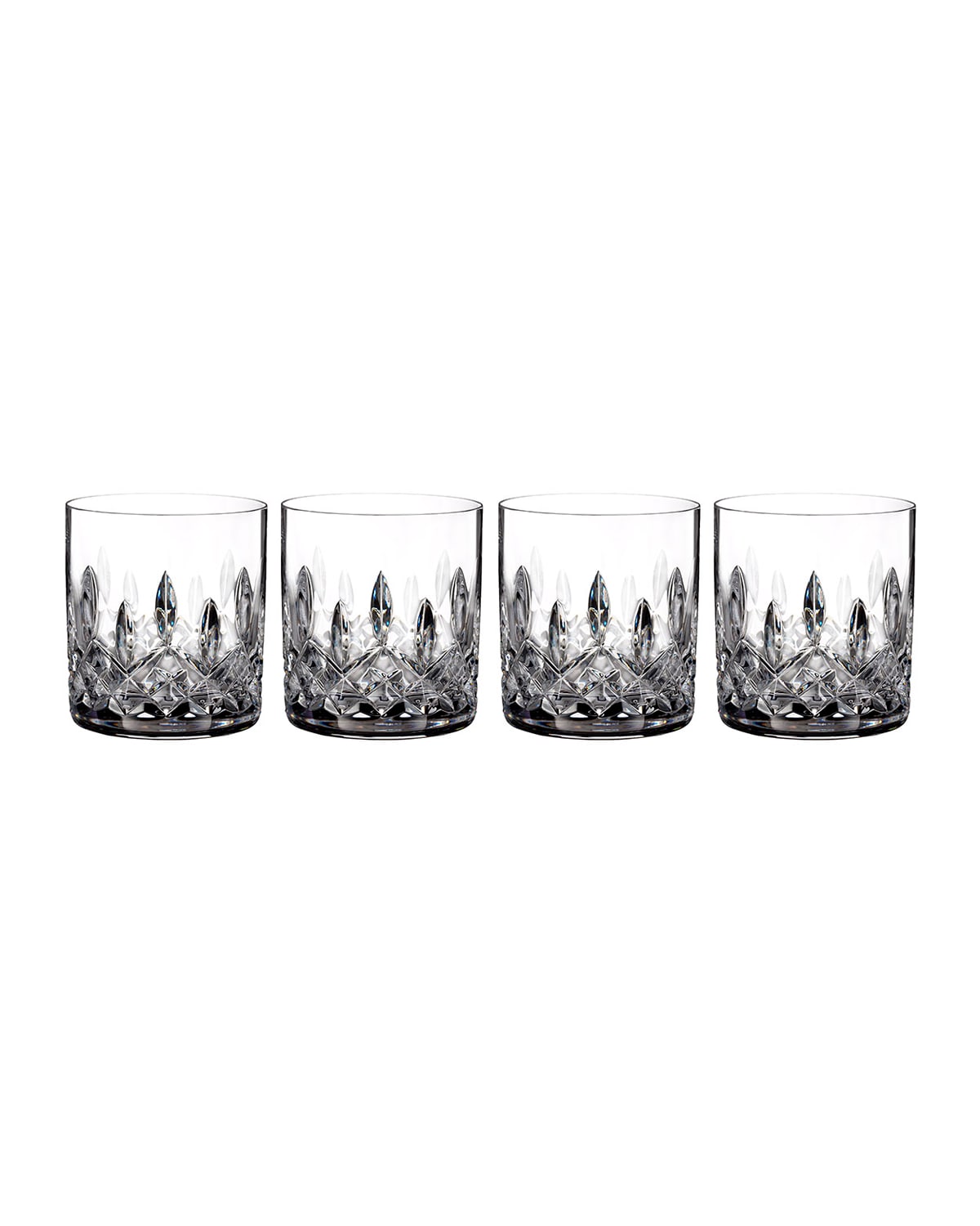 Shop Waterford Crystal Lismore Straight-sided Double Old-fashioned Glasses, Set Of 4 In Clear