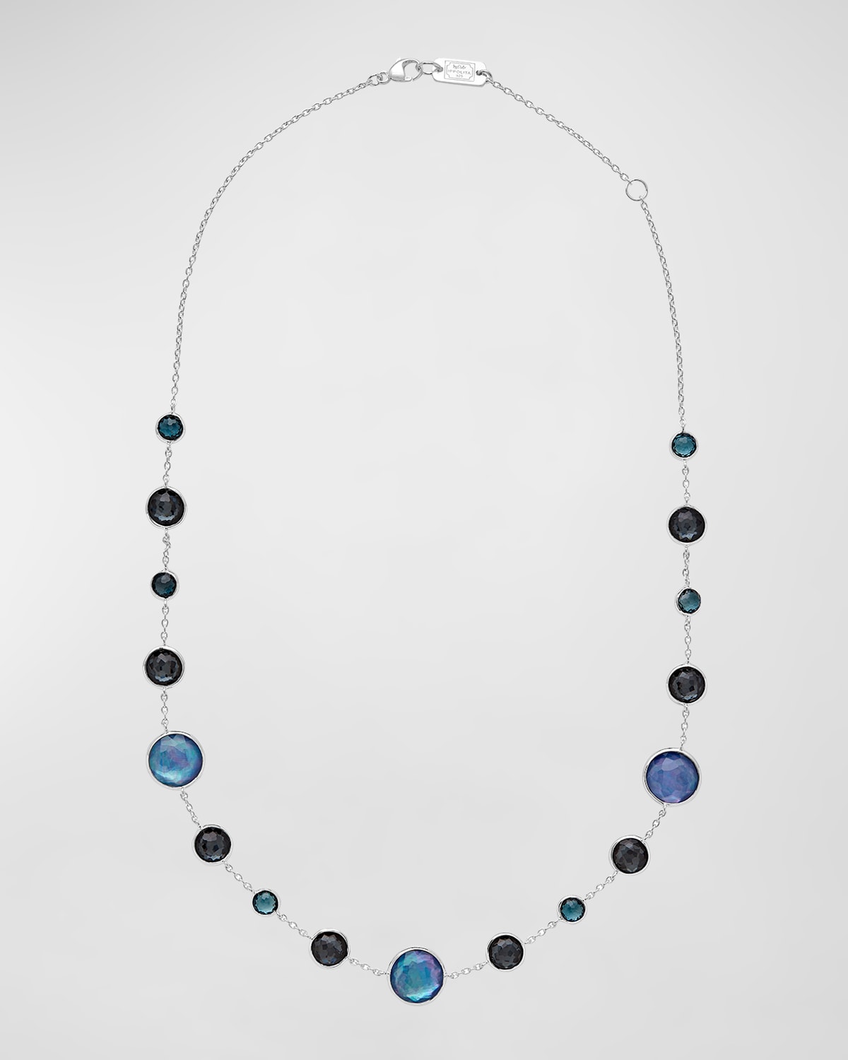 Ippolita Lollitini Short Necklace In Sterling Silver In Eclipse