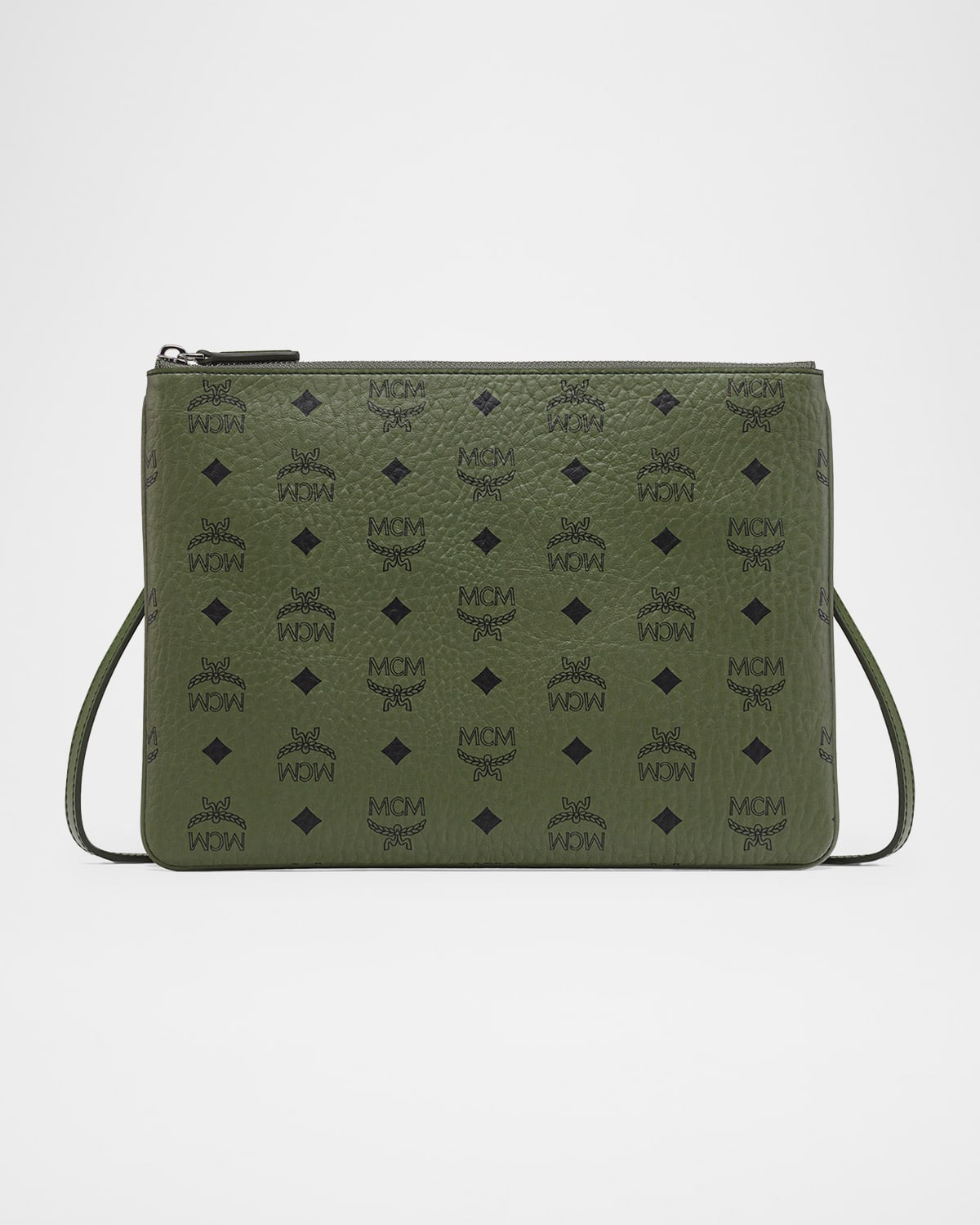 Mcm Medium Logo Crossbody Pouch Bag In Brown