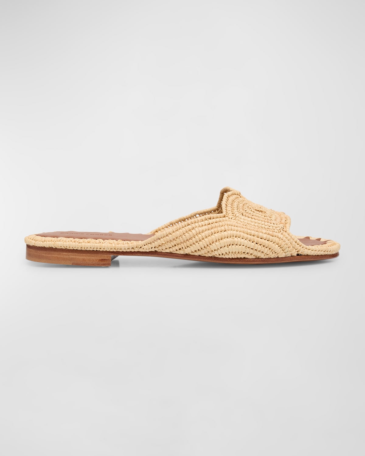 Naima Woven Raffia Slide Sandals