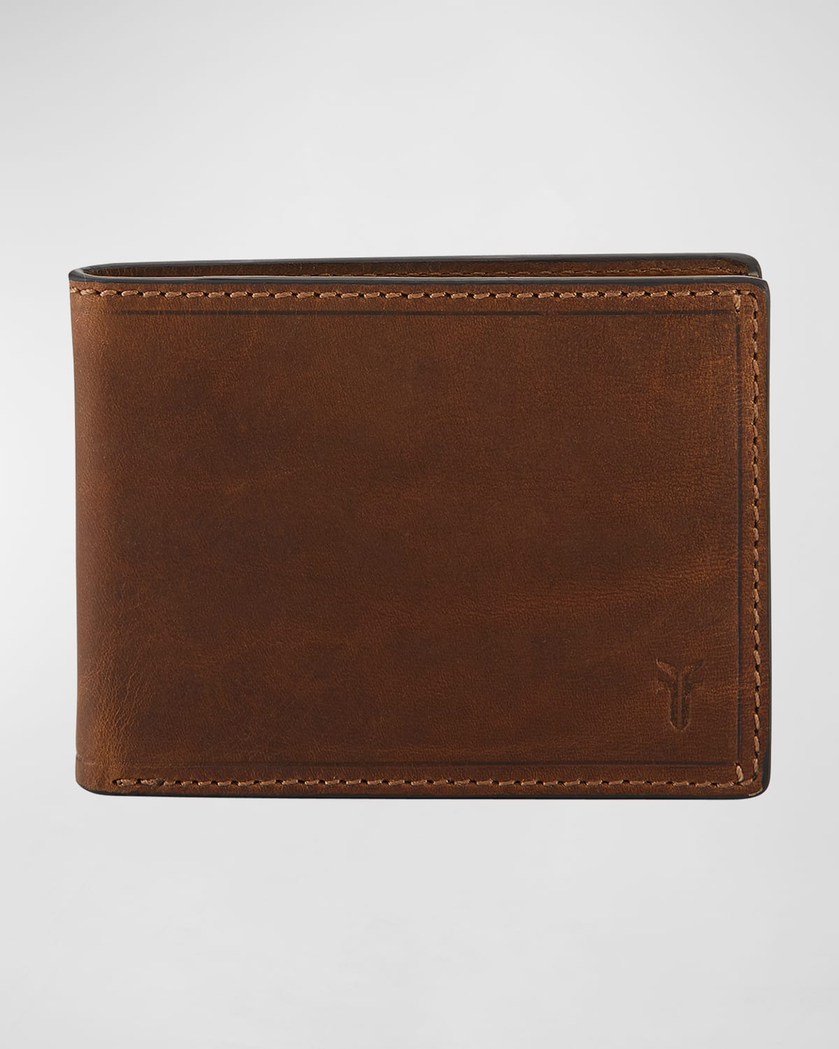 Shop Frye Logan Slim Bi-fold Wallet In Dark Brown