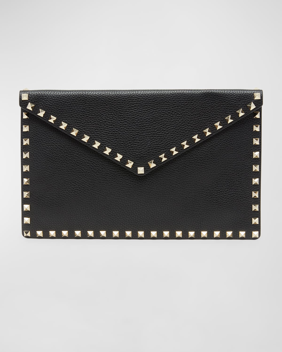 Valentino Garavani Rockstud Large Envelope Clutch Bag In Black | ModeSens