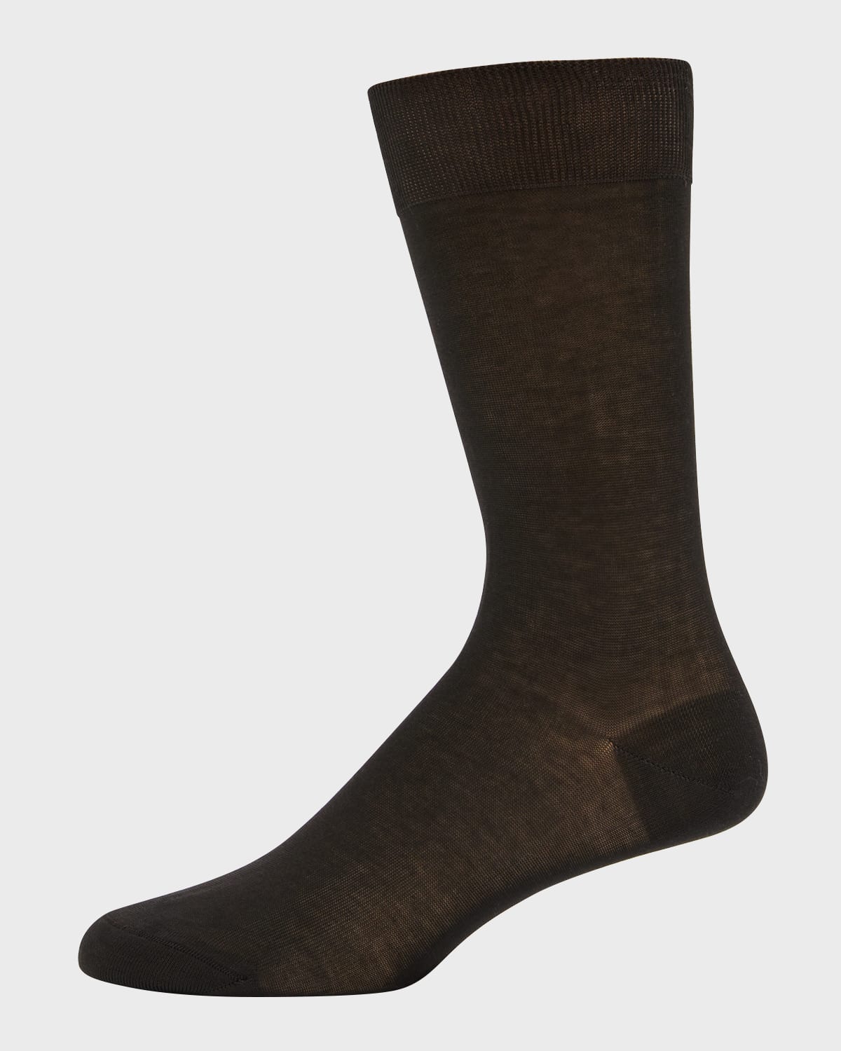 Bresciani Men's Knit Crew Socks In Brown