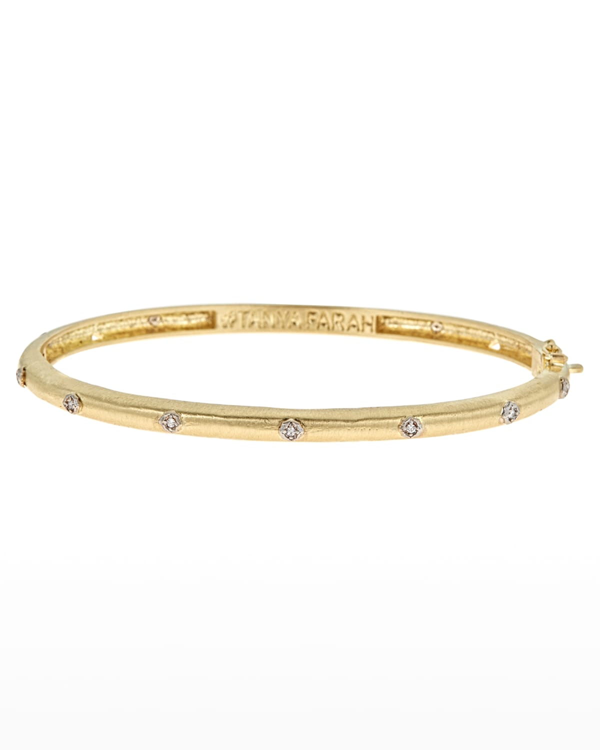 Modern Etruscan 18K Gold Bracelet with Diamonds