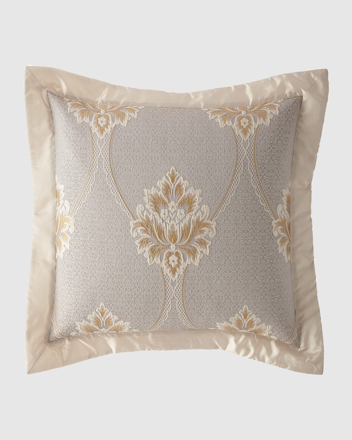 Austin Horn Collection Valencia Main Flanged European Sham In Gray
