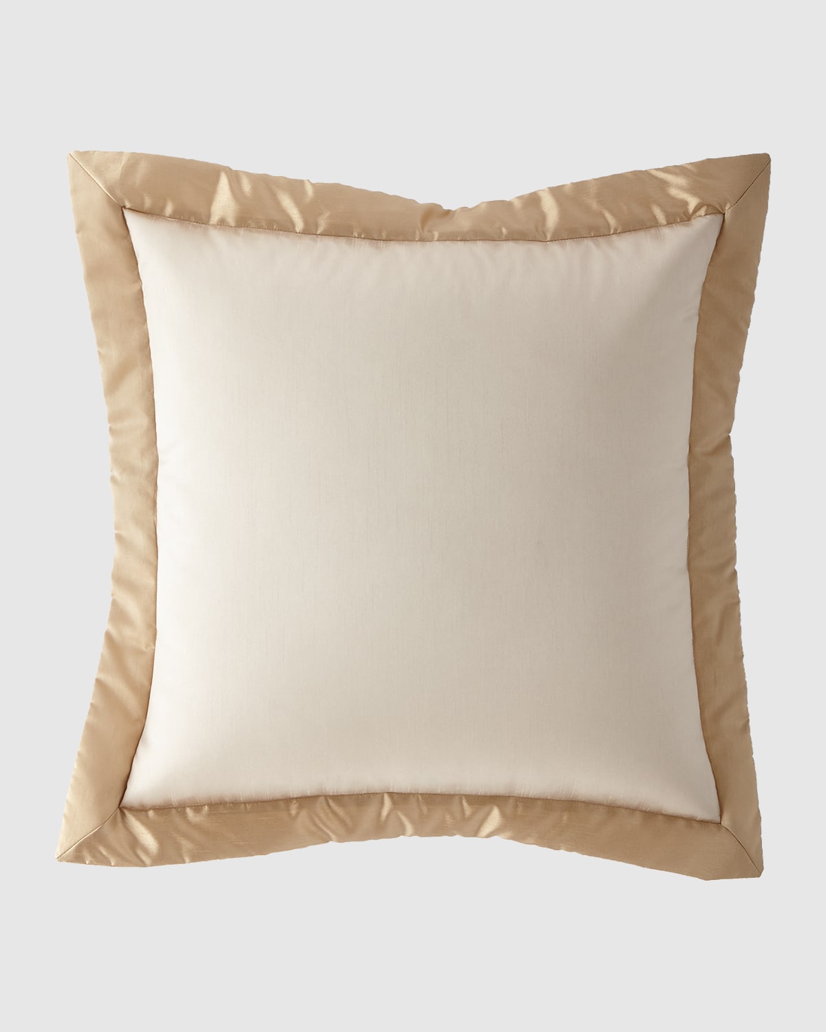 Austin Horn Collection Valencia Two-tone Flanged European Sham In Gold