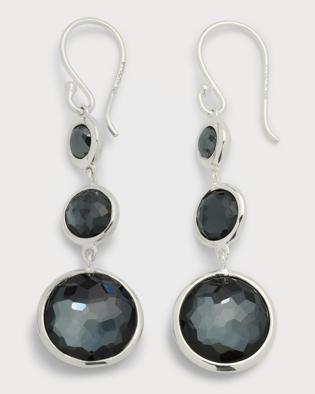 Ippolita Women's Lollipop Lollitini Sterling Silver, Hematite Doublet & Hematite 3-stone Drop Earrings In Hematite