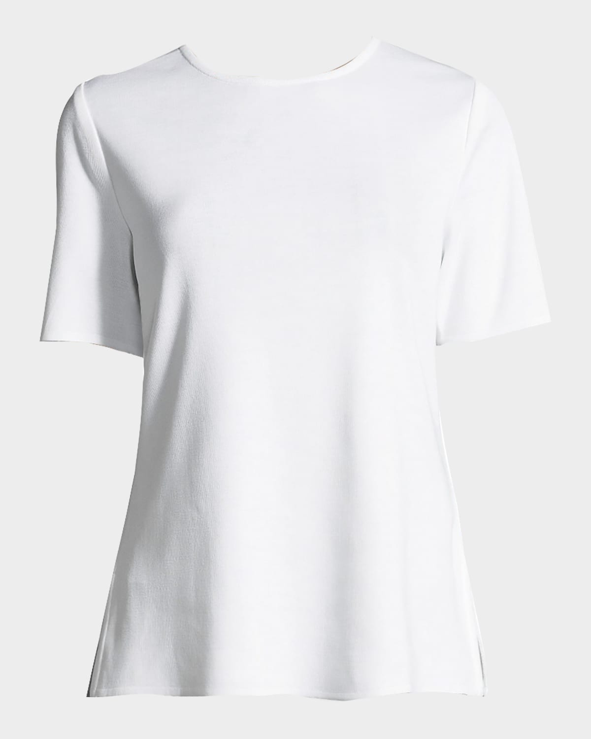 Misook Short-sleeve Shell In White