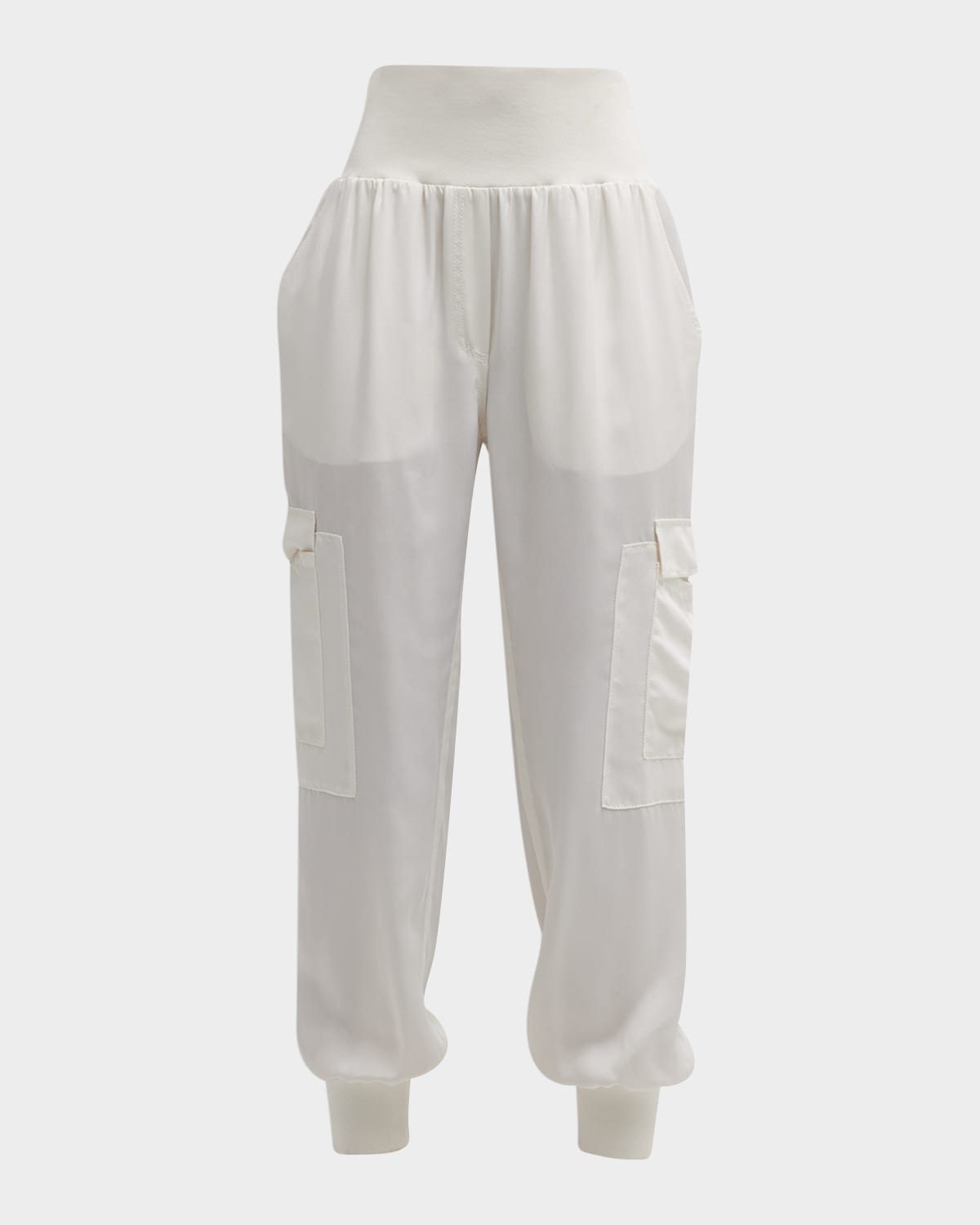 Cinq À Sept Giles Crepe Joggers In Ivory