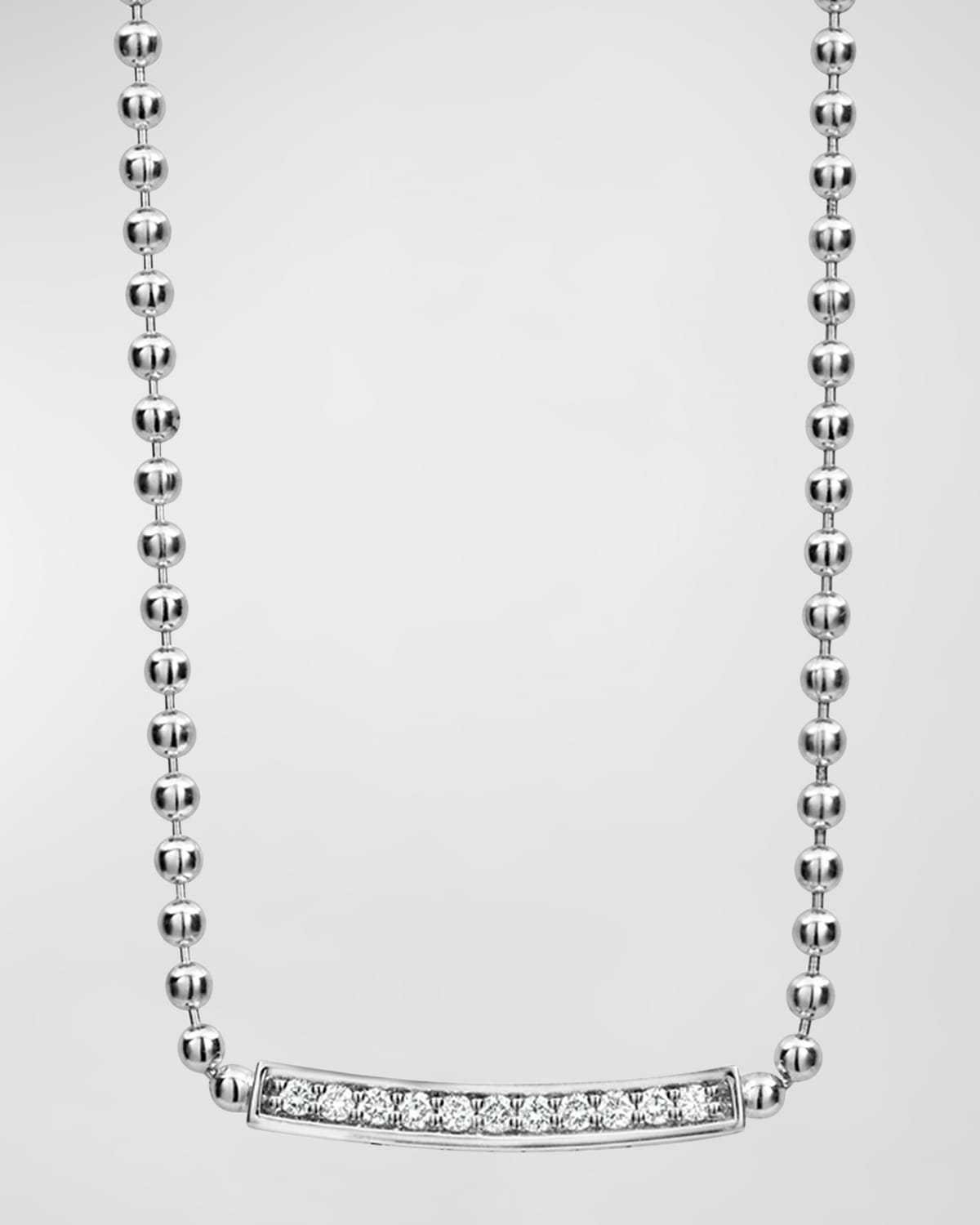LAGOS Caviar Spark Diamond Ball-Chain Necklace, 0.28tcw
