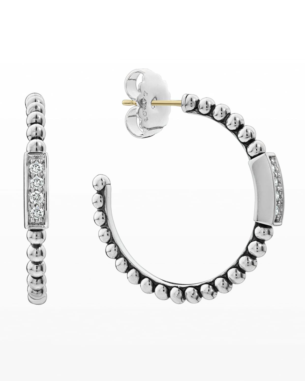 Caviar Spark Diamond Hoop Earrings