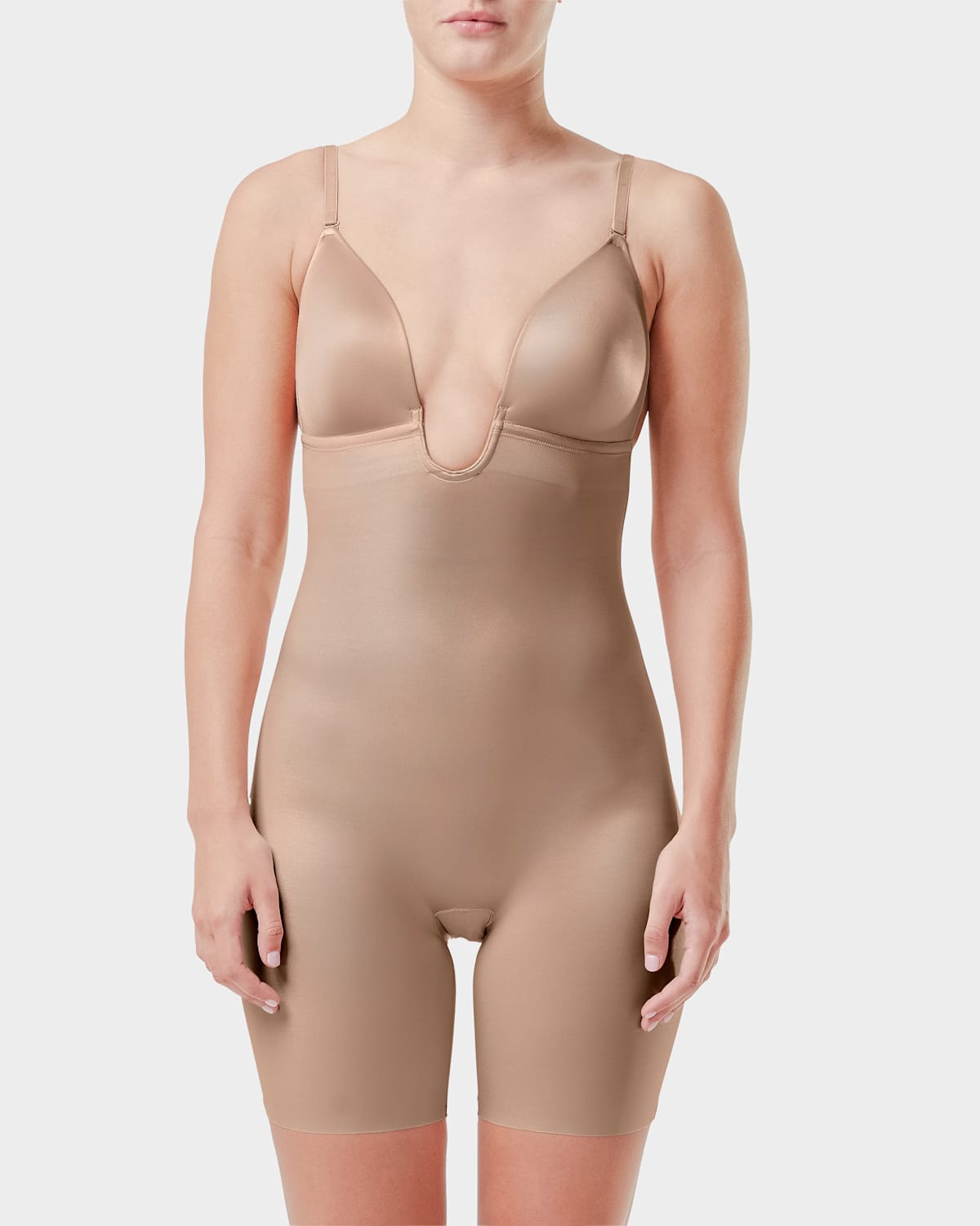 Buy SPANX® Medium Control Suit Your Fancy Low Back Plunge Mid Thigh  Bodysuit from Next Singapore