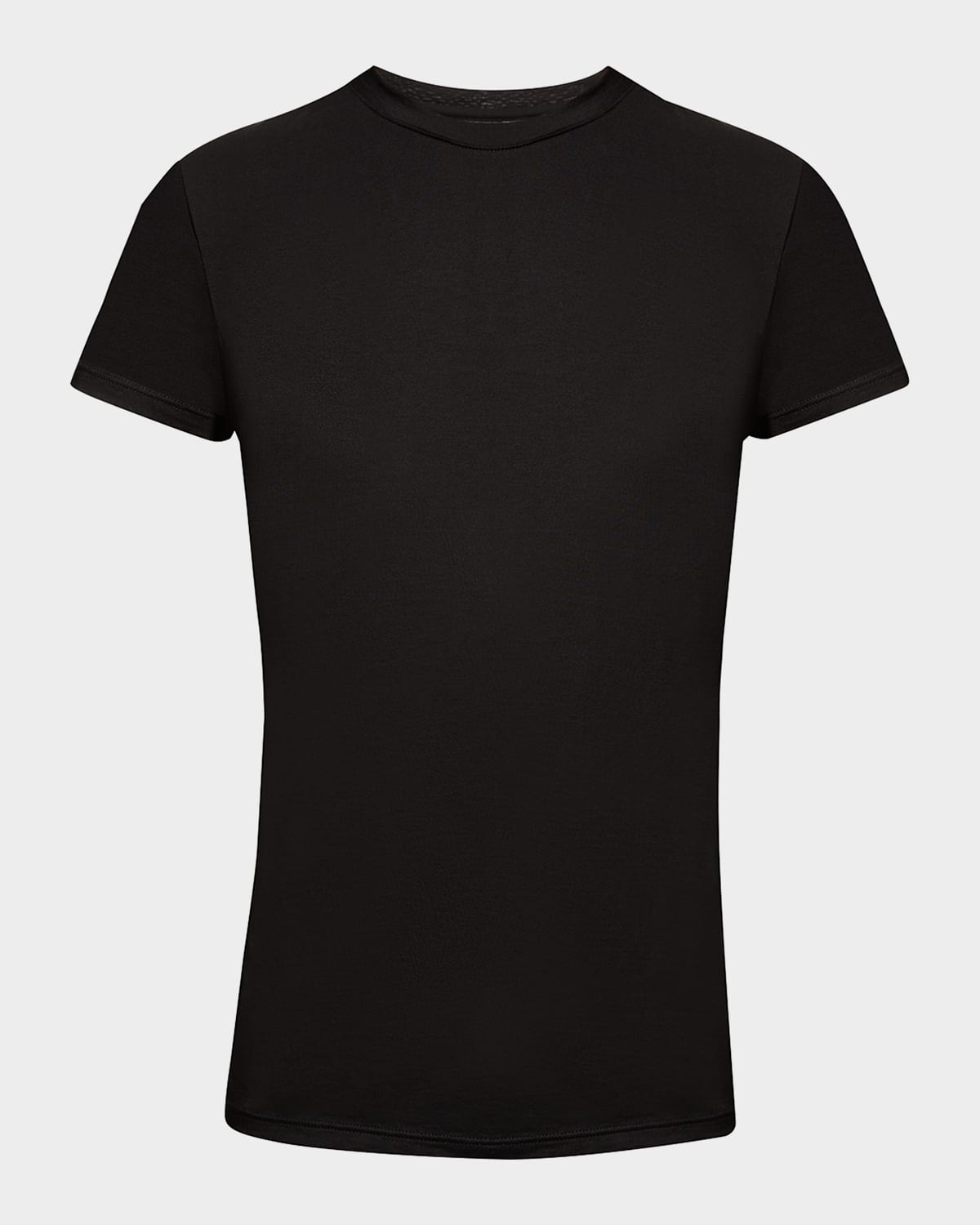 Shop Vince Essential Crewneck Pima Cotton Tee In Black