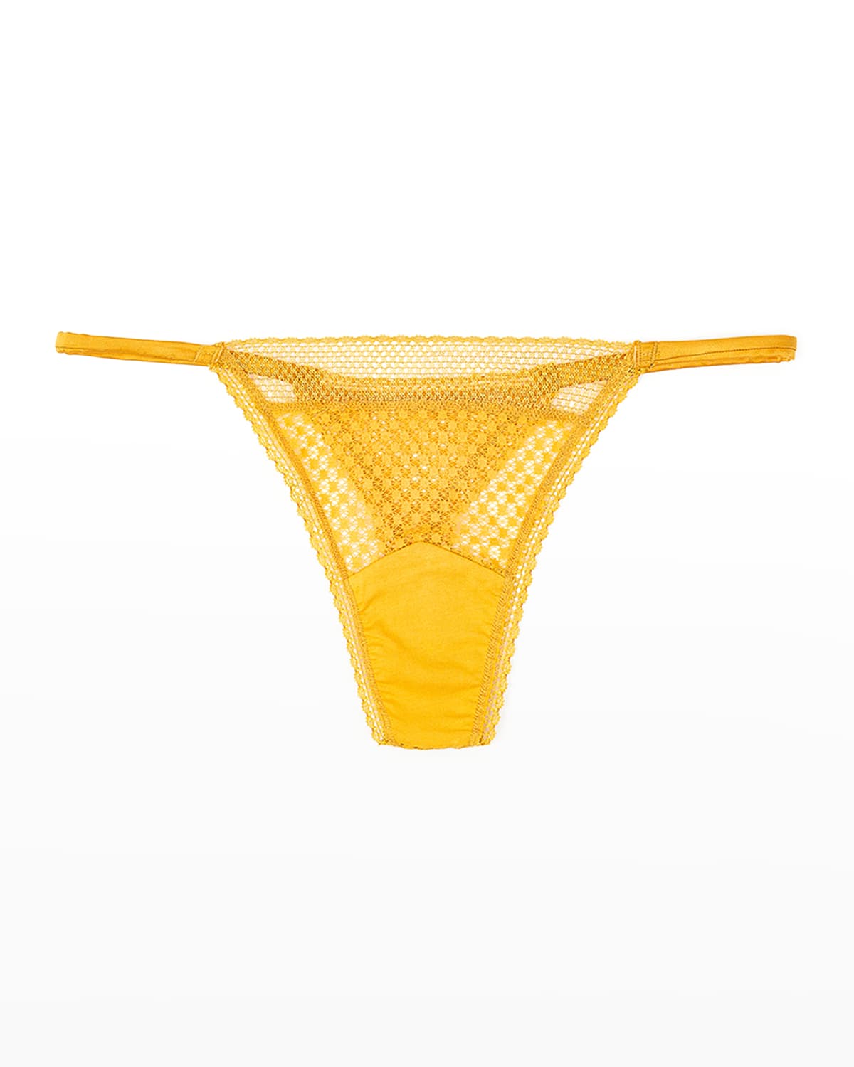 Else Bella Lace String Thong In Mango Sorbet