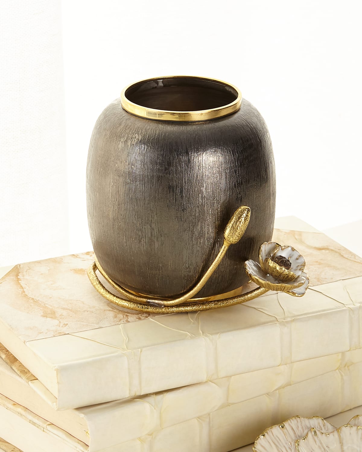 Michael Aram Anemone Small Vase In Gray