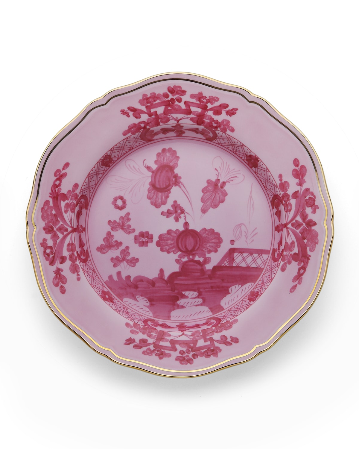 Richard Ginori Oriente Italiano Gold-rimmed Dinner Plate In Porpora