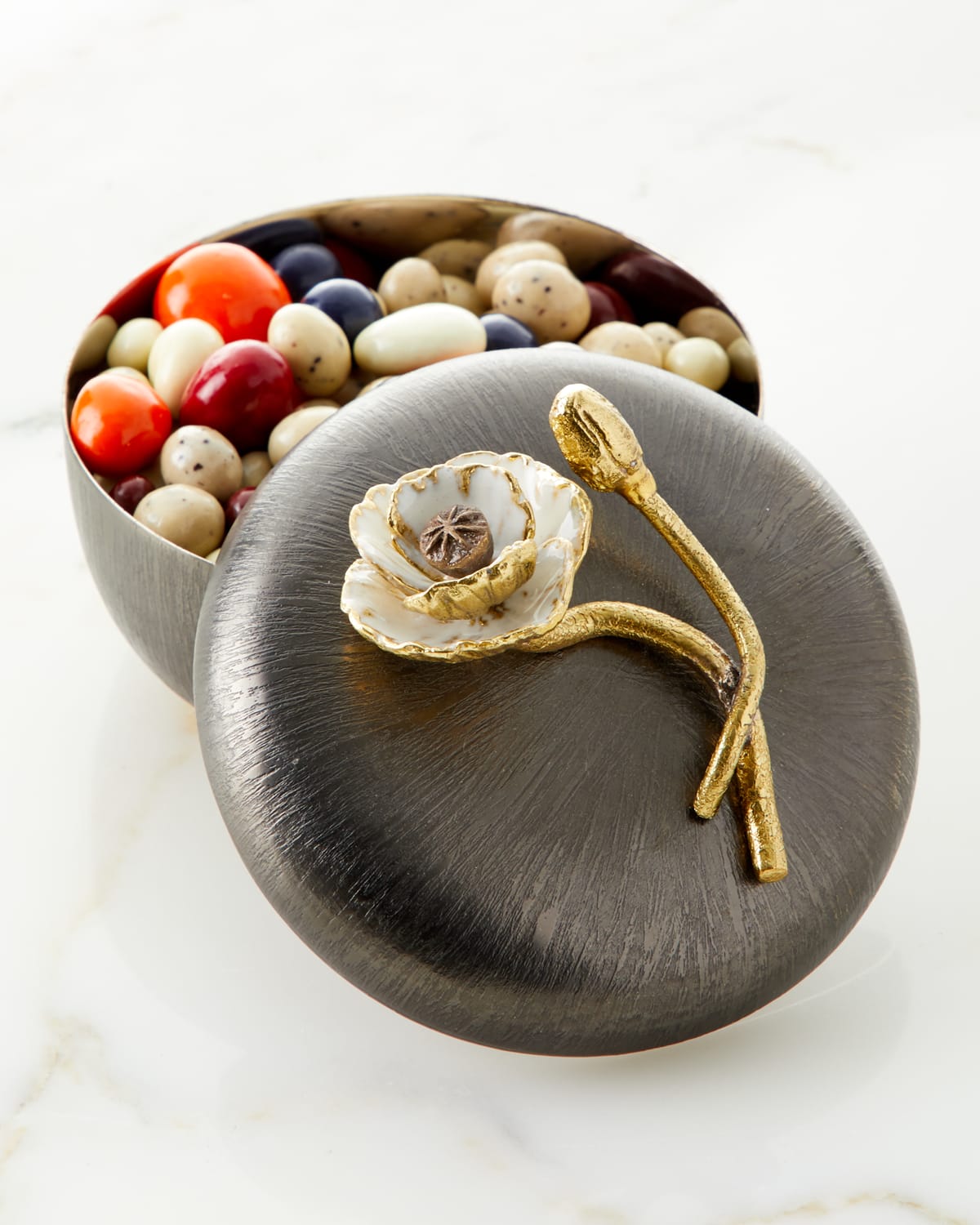 Michael Aram Anemone Covered Candy Dish 2 Piece Set