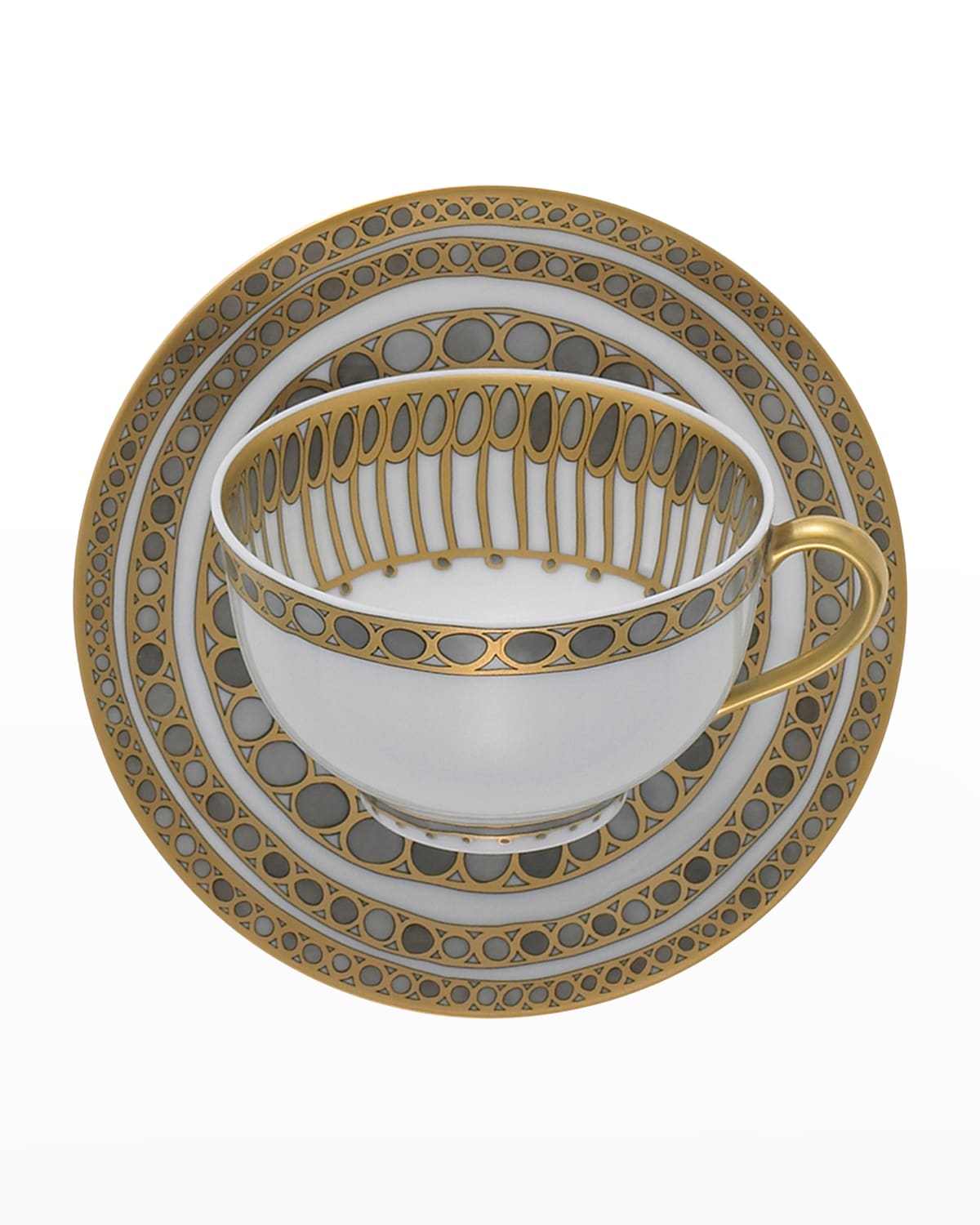 Shop Haviland & Parlon Syracuse Taupe Cup & Saucer In Multi