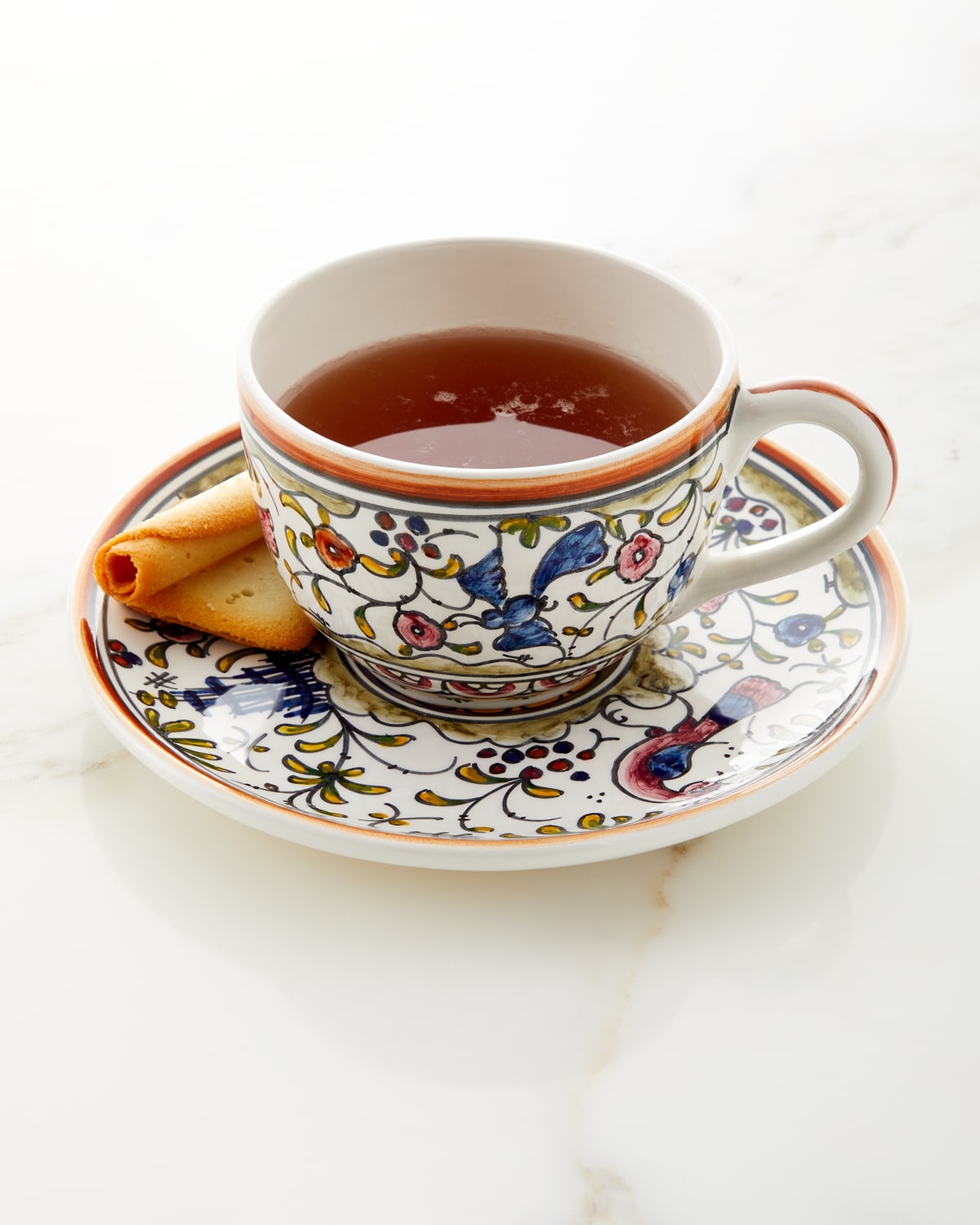 Neiman Marcus Pavoes Cups And Saucers, Set Of 4