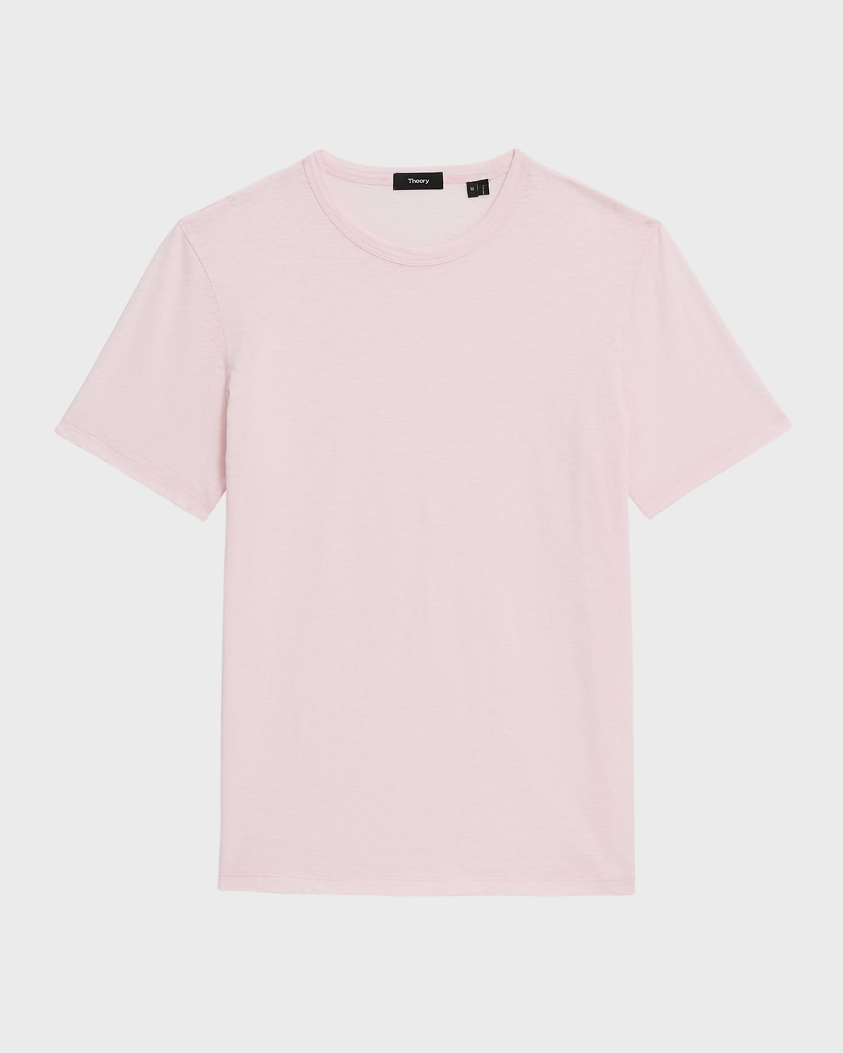Theory Essential Tee In Cosmos Slub Cotton In Pale Pnk