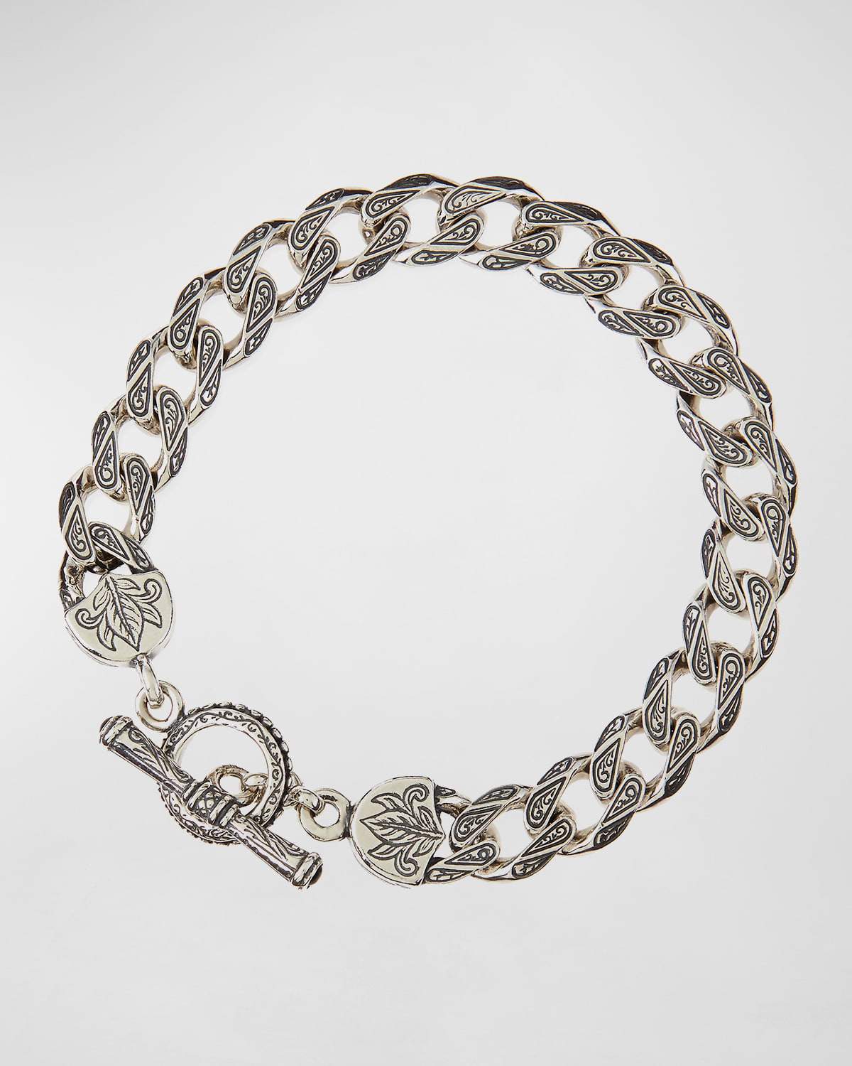 Men's Sterling Silver Flat Link Bracelet