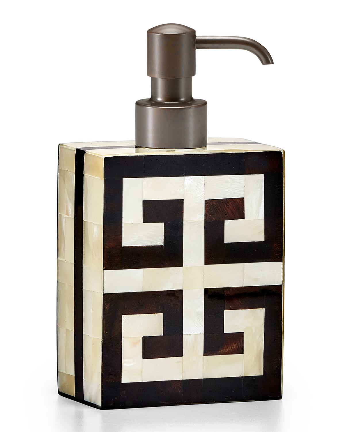 Labrazel Greek Key Pump Dispenser In Matte Bronze